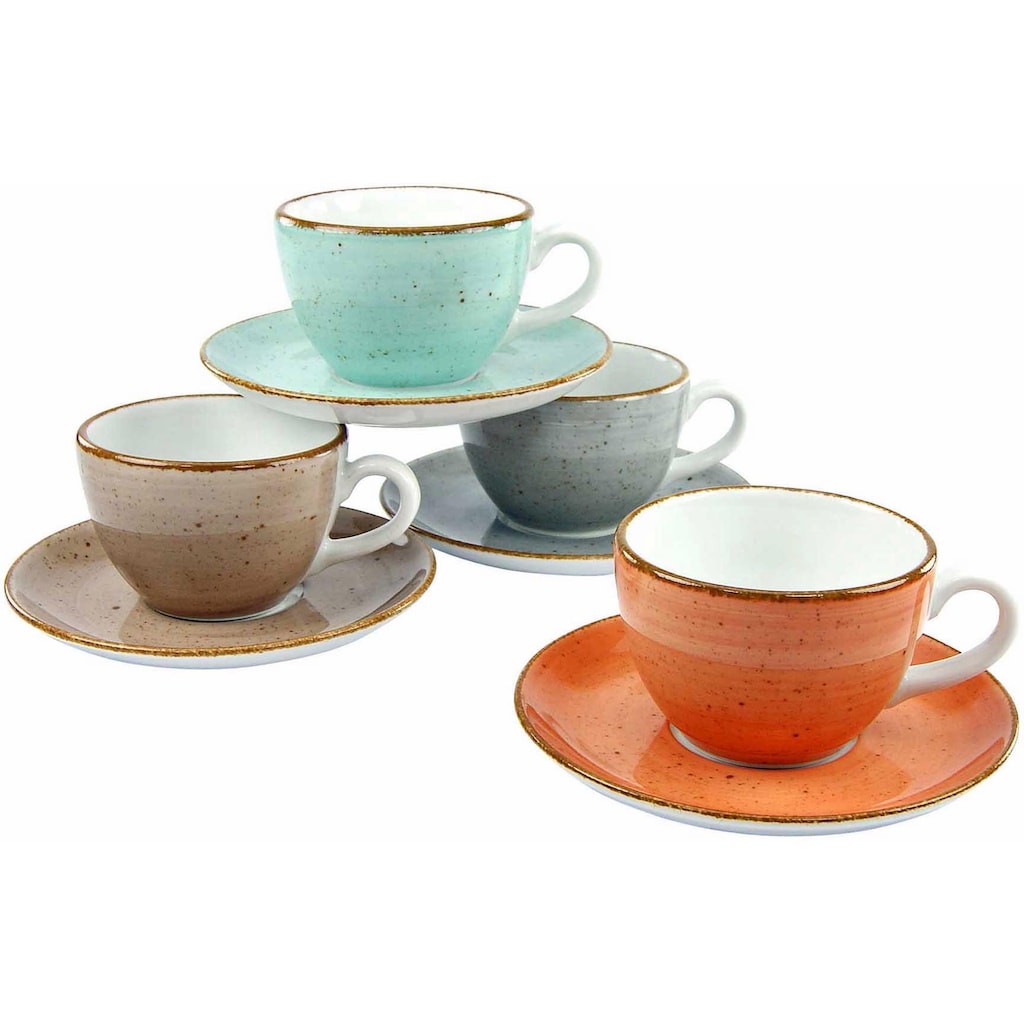 CreaTable Tasse »Tassen Set VINTAGE NATURE«, (Set, 8 tlg.)