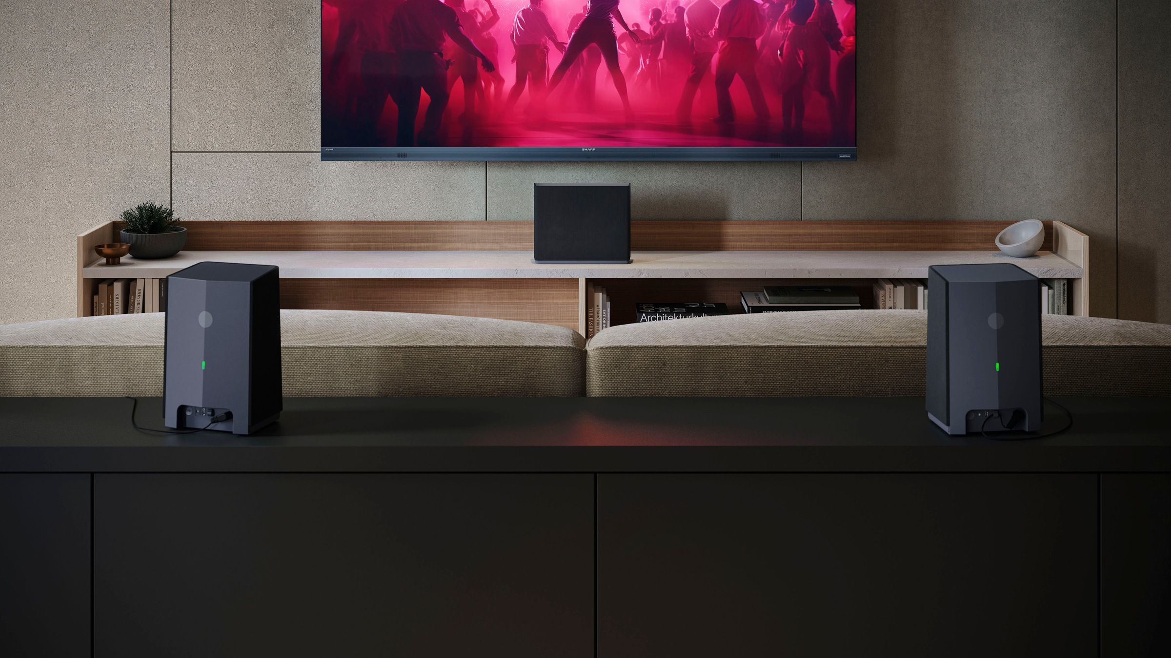Sharp Audio-System »CP-AWS0101«, AQUOS-Drahtlos-System: Kompakter Subwoofer