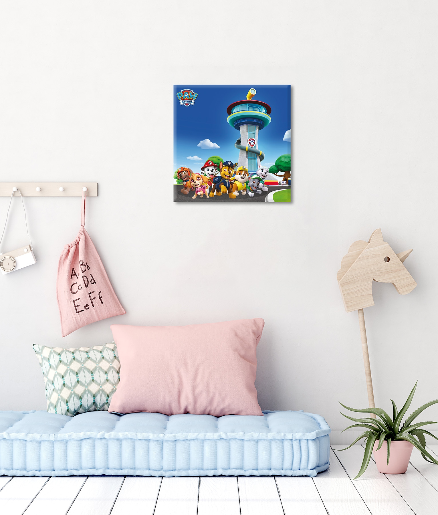 Bönninghoff Leinwandbild »Wandbild PAW PATROL 35x35 cm – Leinwandbild Keilrahmen Deko modern« Filmfiguren 1 Stk. tlg. auf Keilrahmen gespannt