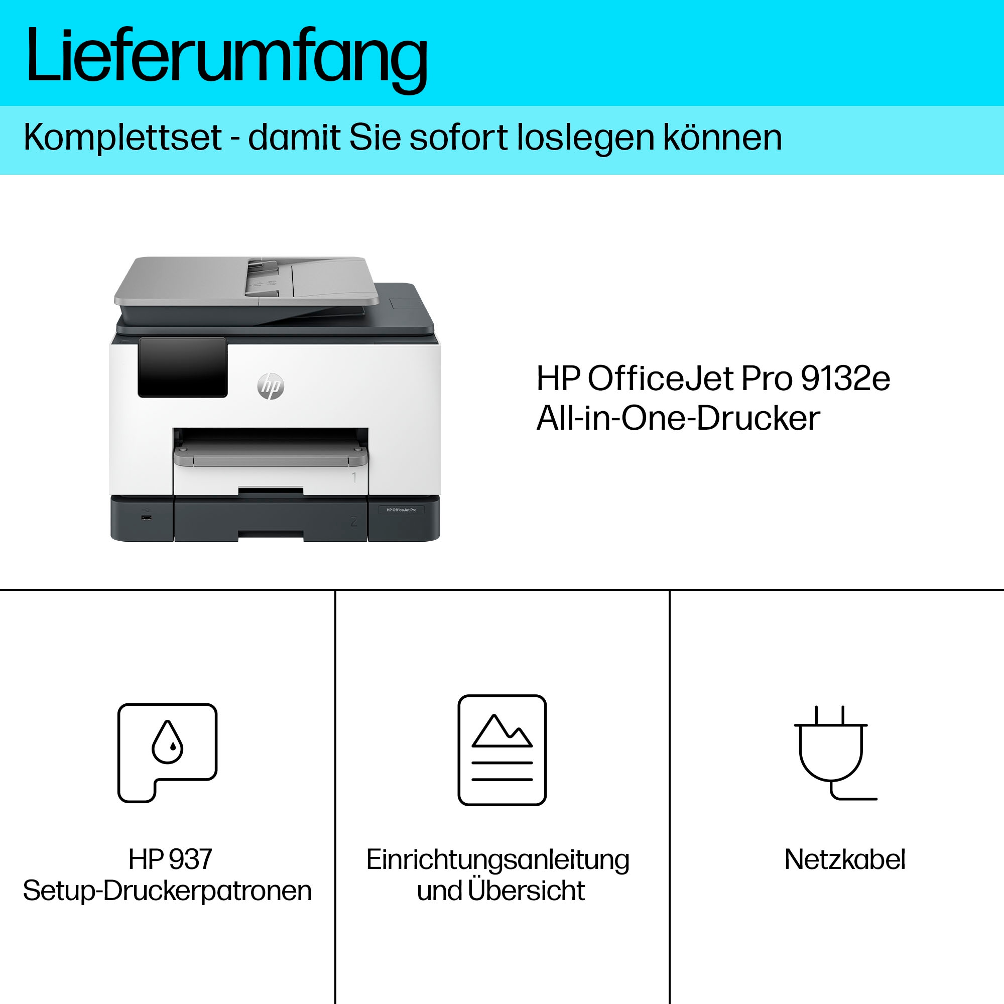 HP Multifunktionsdrucker »OfficeJet Pro 9132e« 3 Monate gratis* drucken mit Instant Ink
