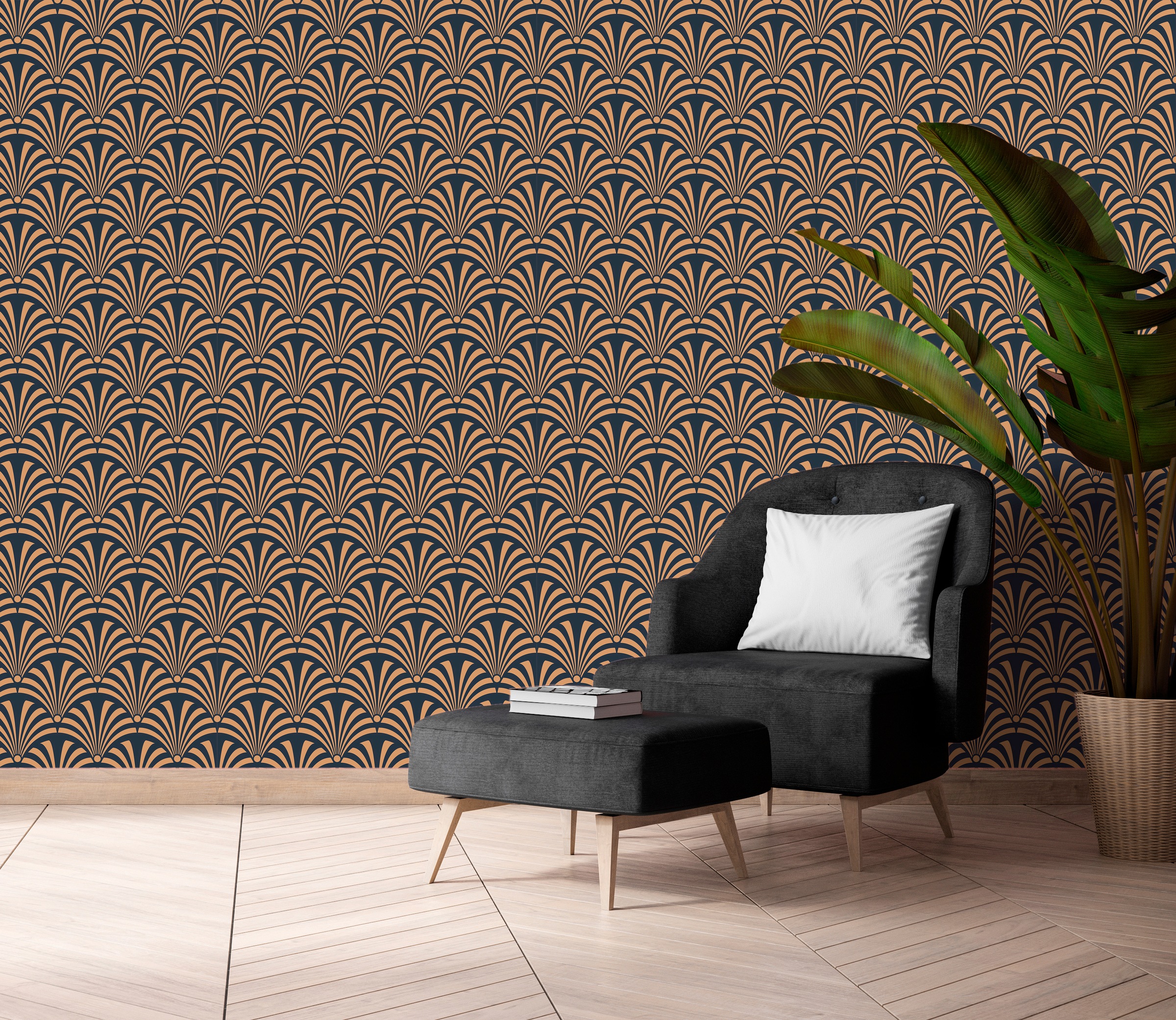 queence Vinyltapete »Emily« Antikoptik | Barock | Kunst | bedruckt glatt 90x250cm, selbstklebend, kinderleichte Anbringung, , Sticker