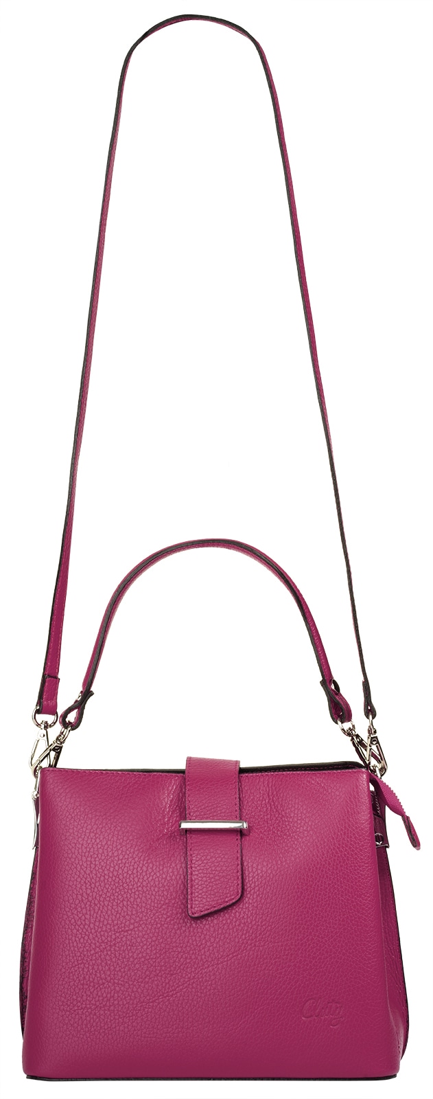 Cluty Henkeltasche, echt Leder, Made in Italy