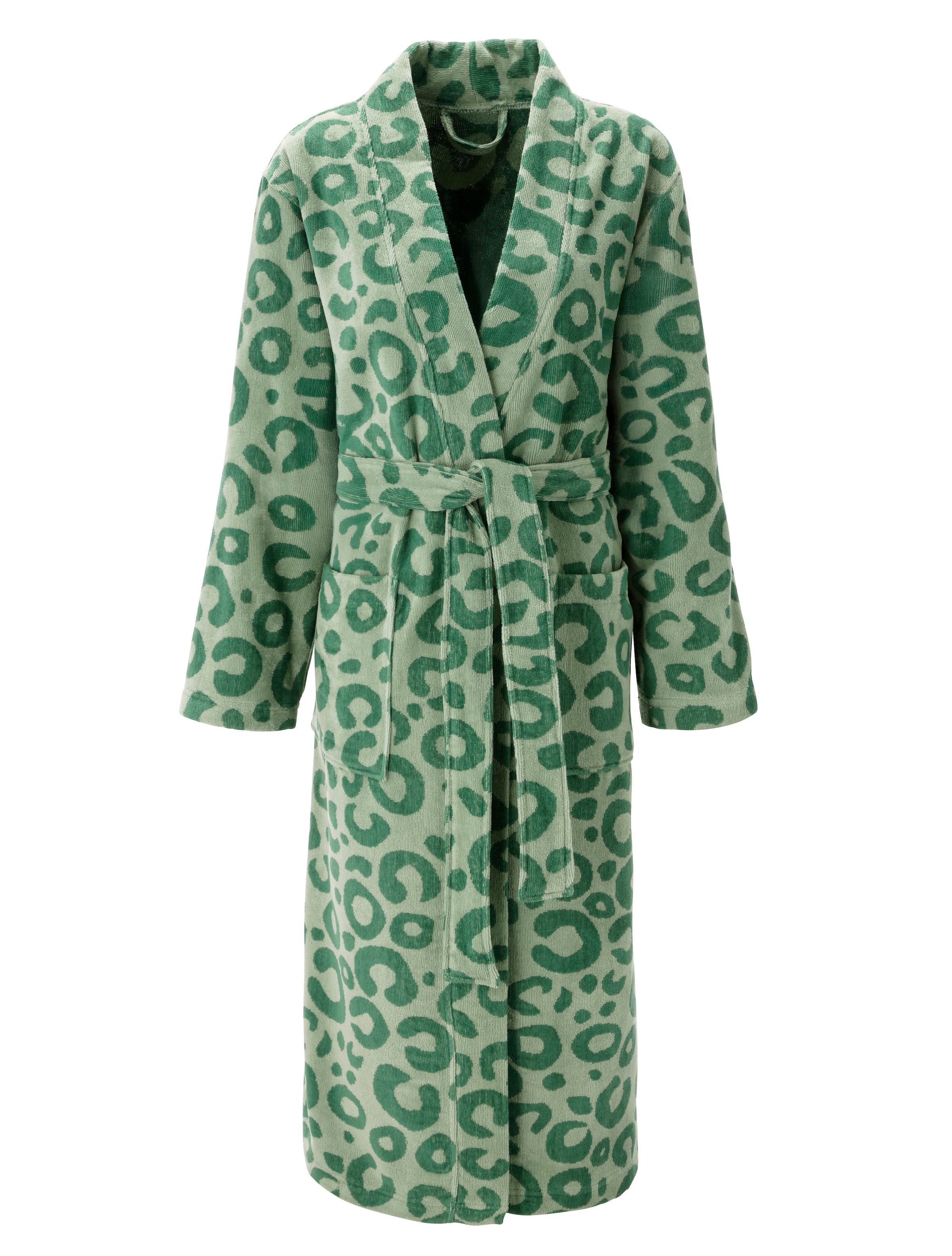 OTTO home Unisex-Bademantel »Anna Leo, ideal für Sauna & Spa, Hotelbademantel, Morgenmantel« 1 Stk. für Damen & Herren, mit Taschen, S-3XL, trendiger Animal Print