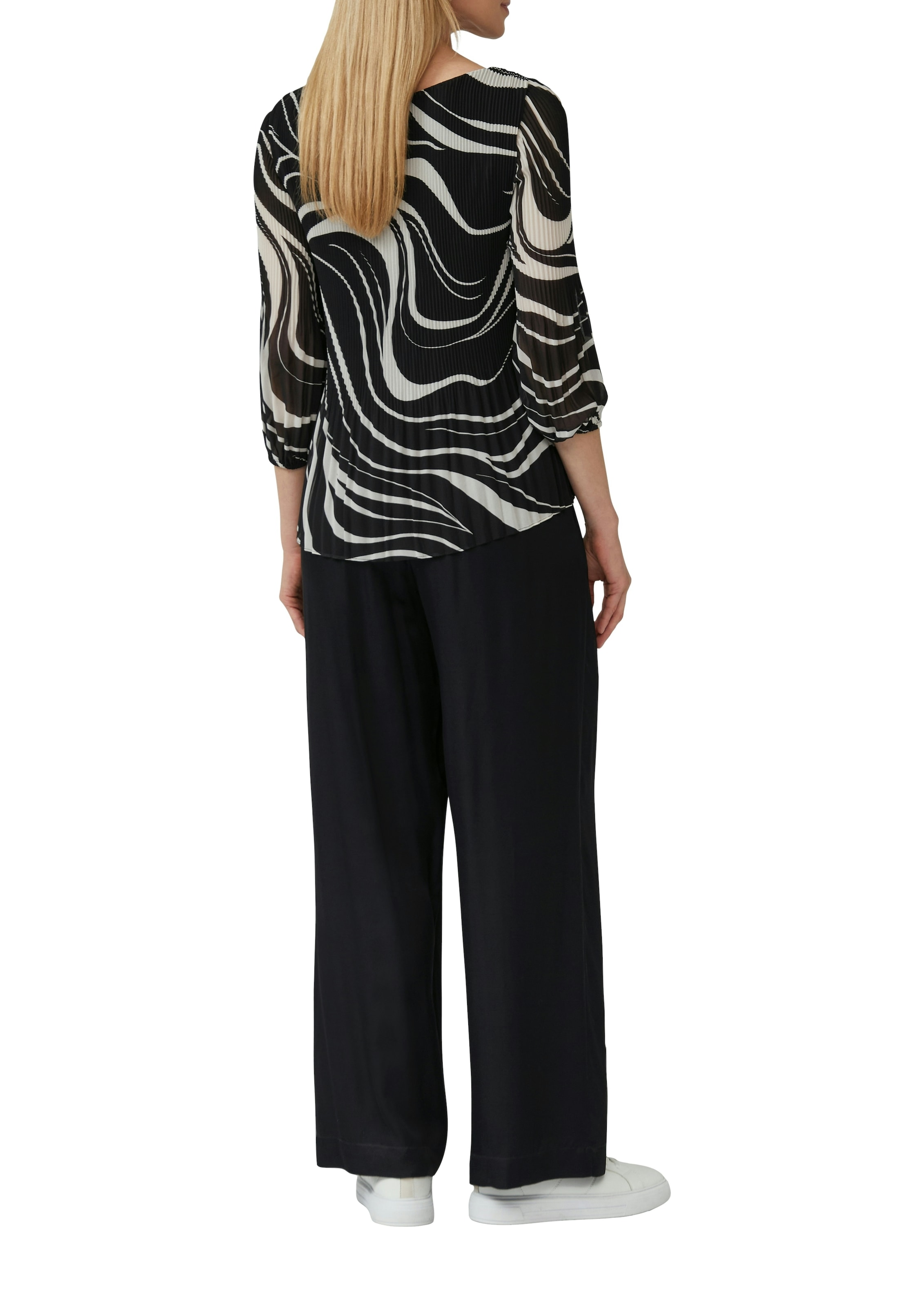 s.Oliver BLACK LABEL Klassische Bluse mit All-Over Print