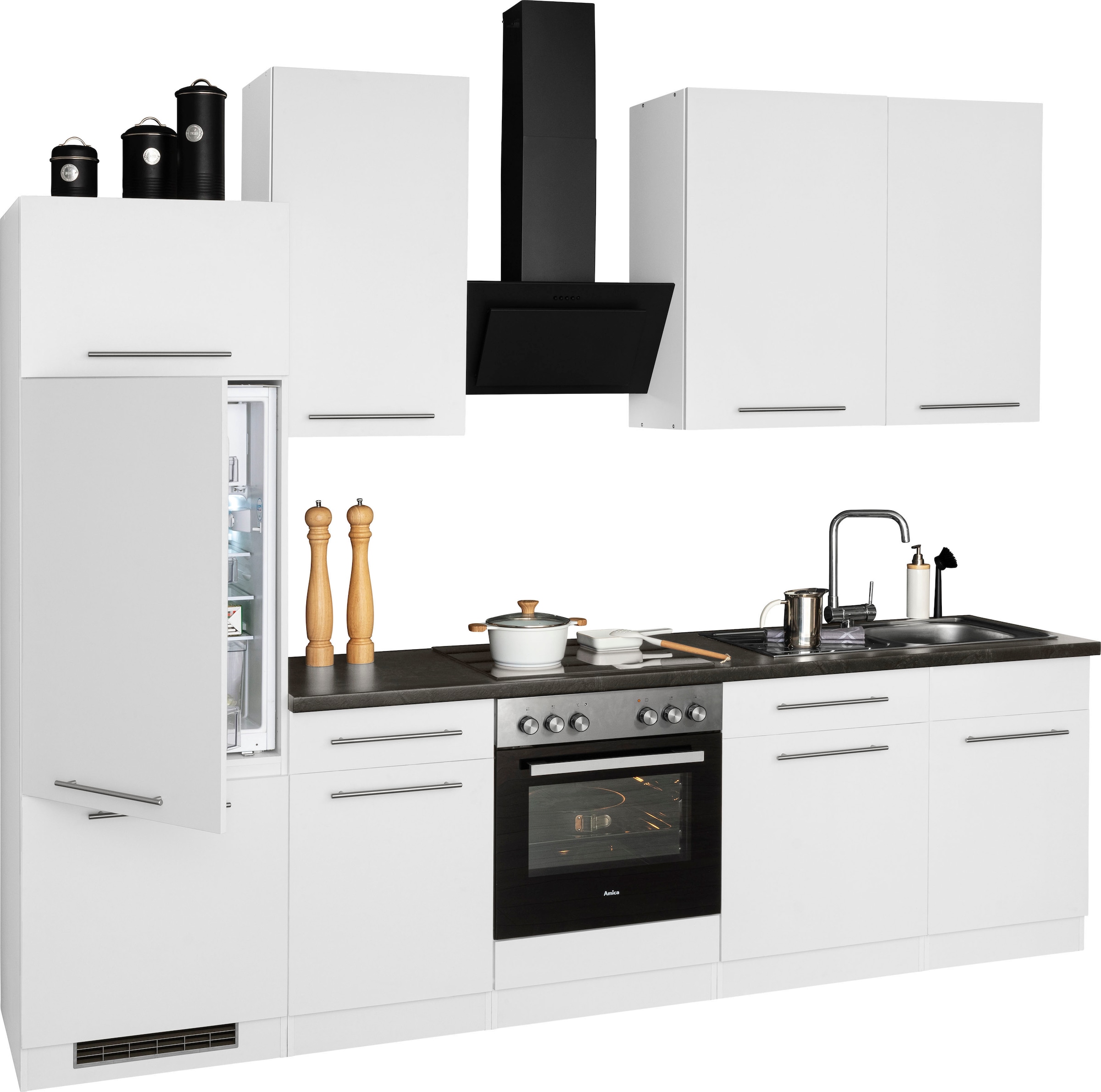 wiho Küchen Küchenzeile »Unna«, ohne E-Geräte, Breite 280 cm