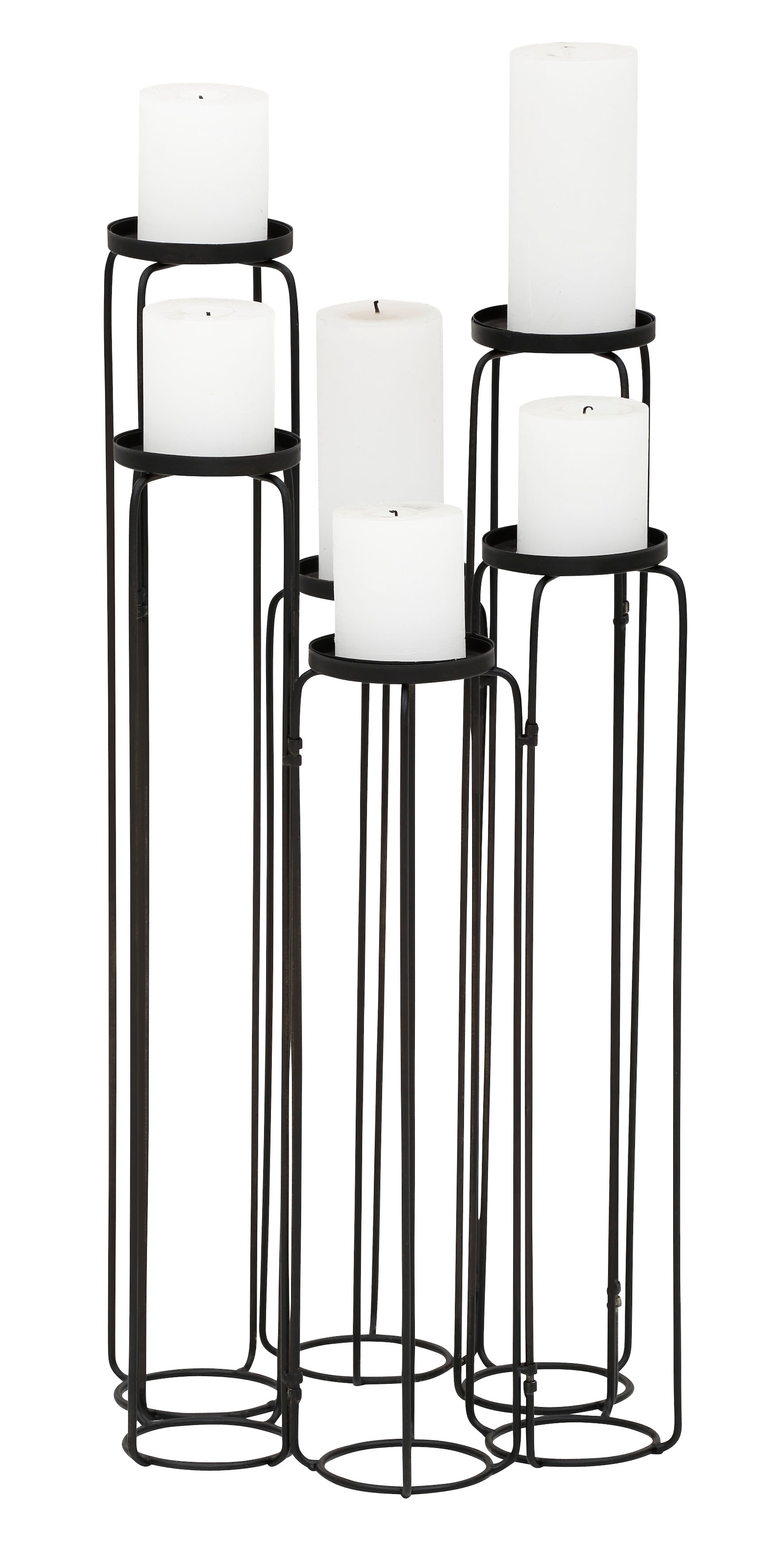 Leonique Kerzenständer »Mareesa«, (1 St.), aus Metall, für Stumpenkerzen, Höhe  ca. 65 cm, variabel stellbar auf Rechnung kaufen
