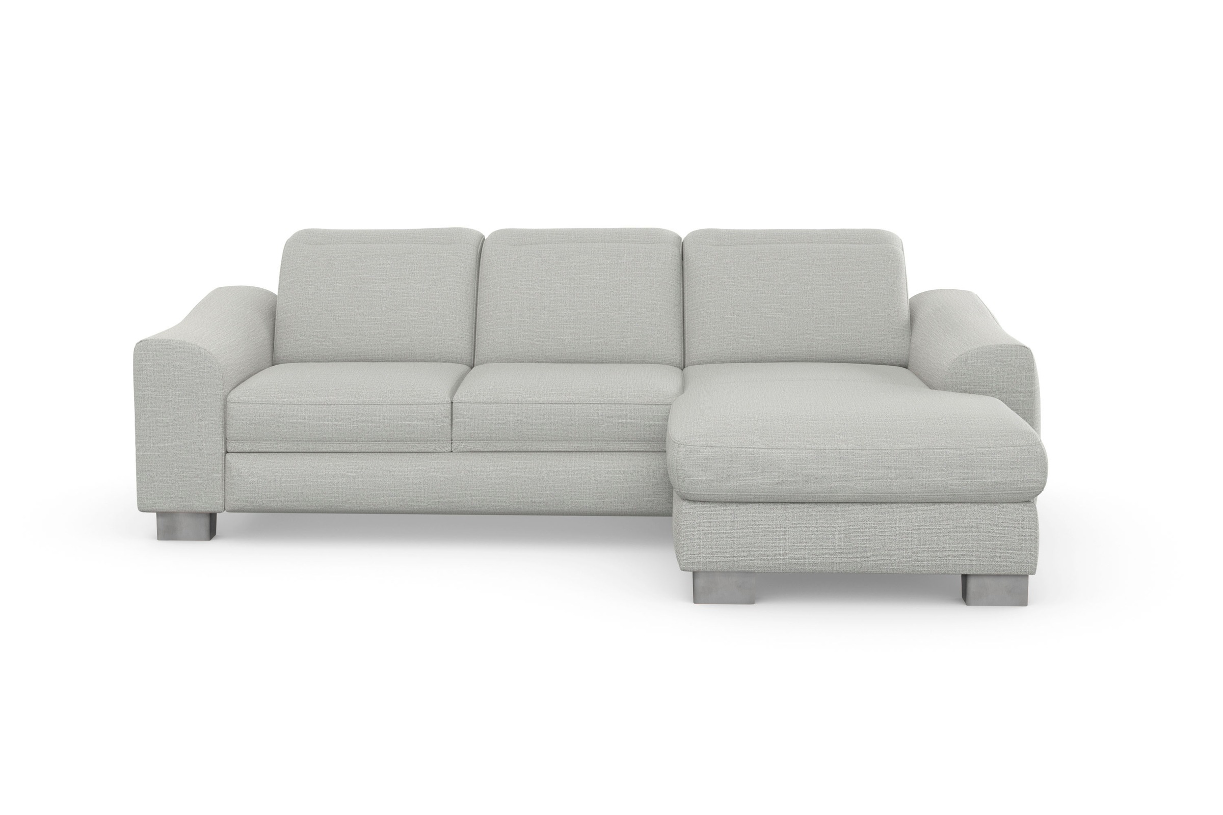 sit&more Ecksofa »Dundee L-Form«, mit Federkern und Edelstahlfüßen, wahlweise mit Kopfteilverstellung