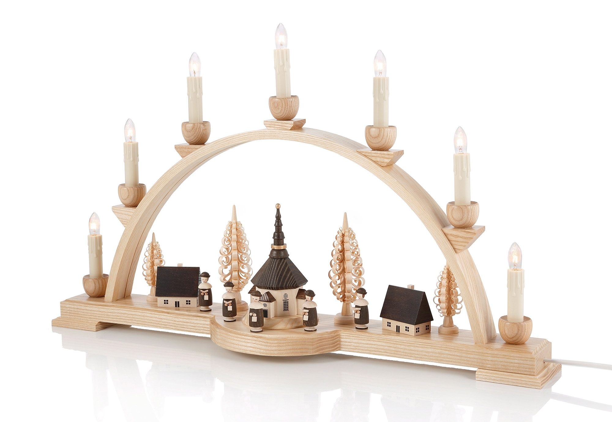 Albin Preissler Schwibbogen »Seiffener Dorf, Handwerkskunst aus dem Erzgebirge« elektrisch beleuchtete Weihnachtsdeko