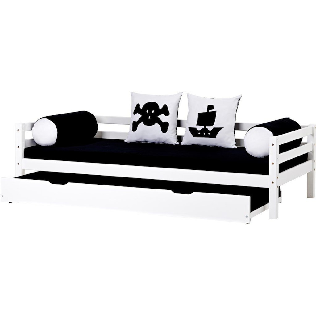 Hoppekids Kinderbett »ECO Dream«, Piratenbett, Tagesbett mit Matratze schwarz 2 Größen