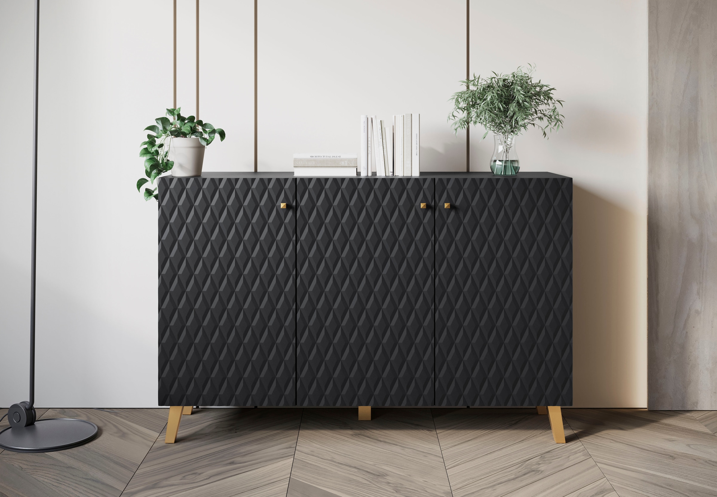 Home affaire Sideboard »Phuket, Front MDF« Modernes Sideboard mit 6 Fächern, Breite 120 cm