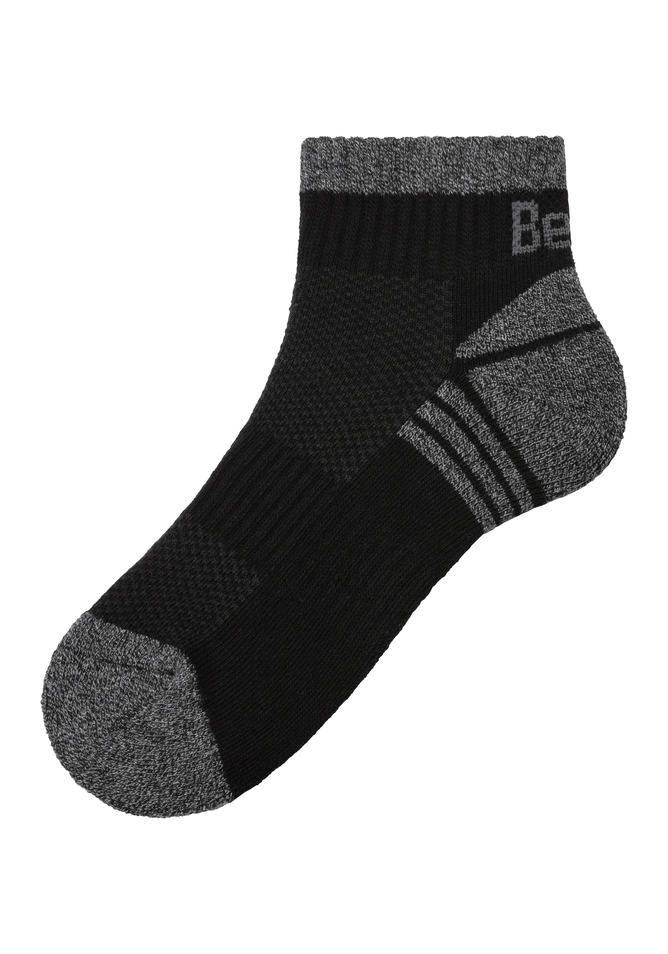Bench. Kurzsocken, (Packung, 3 Paar), mit Mittelfußgummi und Pikee