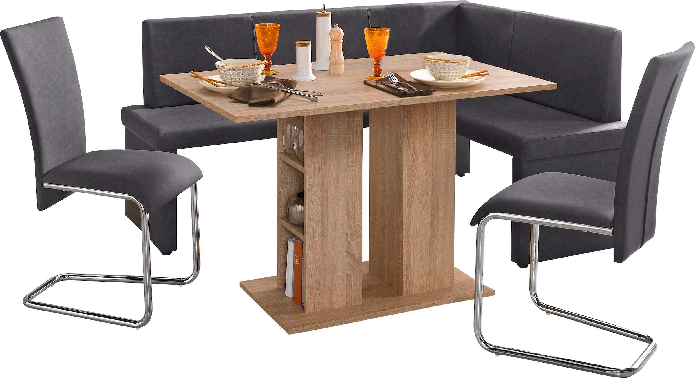 Homexperts Eckbankgruppe, (Set, 4 tlg.)