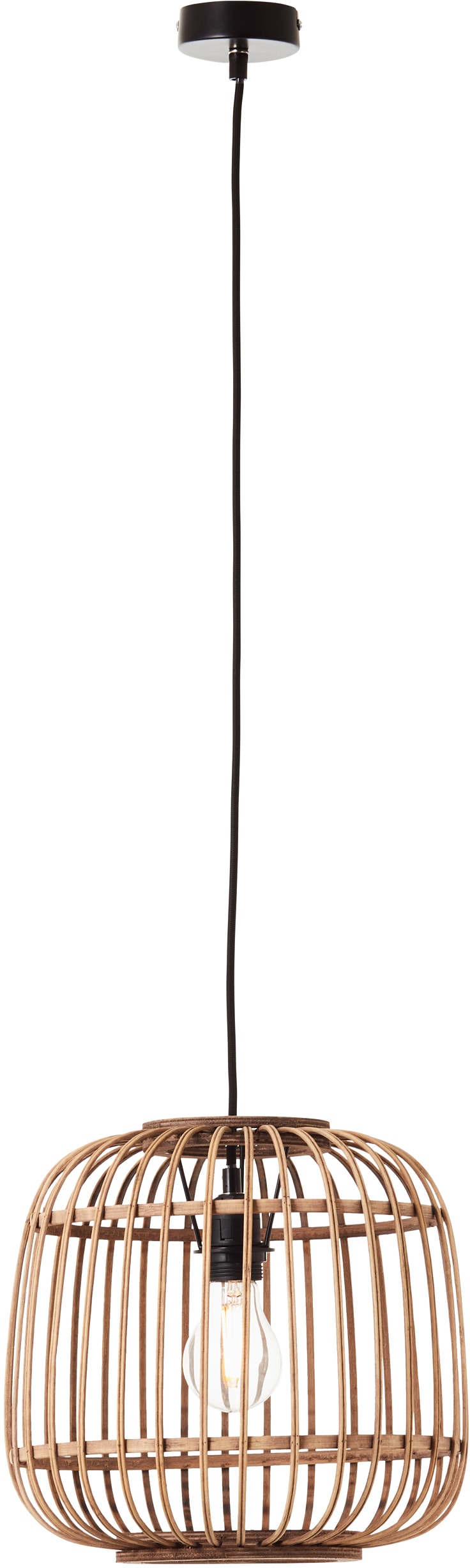 Home affaire Pendelleuchte »Grazay«, mit Rattan 3 - mit 32cm Durchmesser, Garantie Hängelampe Kabel 1 XXL Schirm aus flammig-flammig, kürzbar kaufen | Jahren online