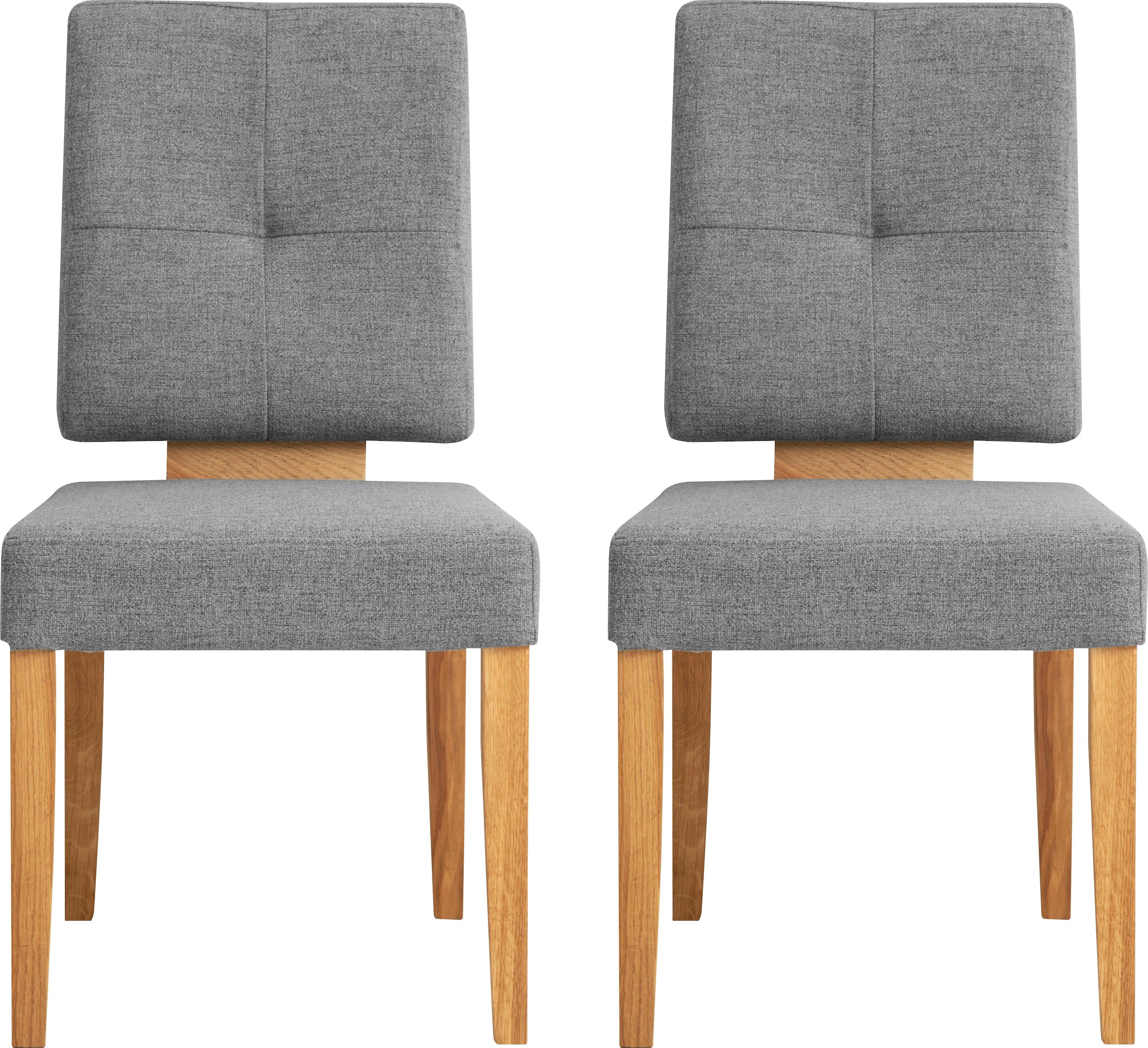 OTTO home Esszimmerstuhl "Ponza Polsterstuhl" (Set) 2 Stk.Gestell Eiche massiv geölt, Esszimmer Bestseller