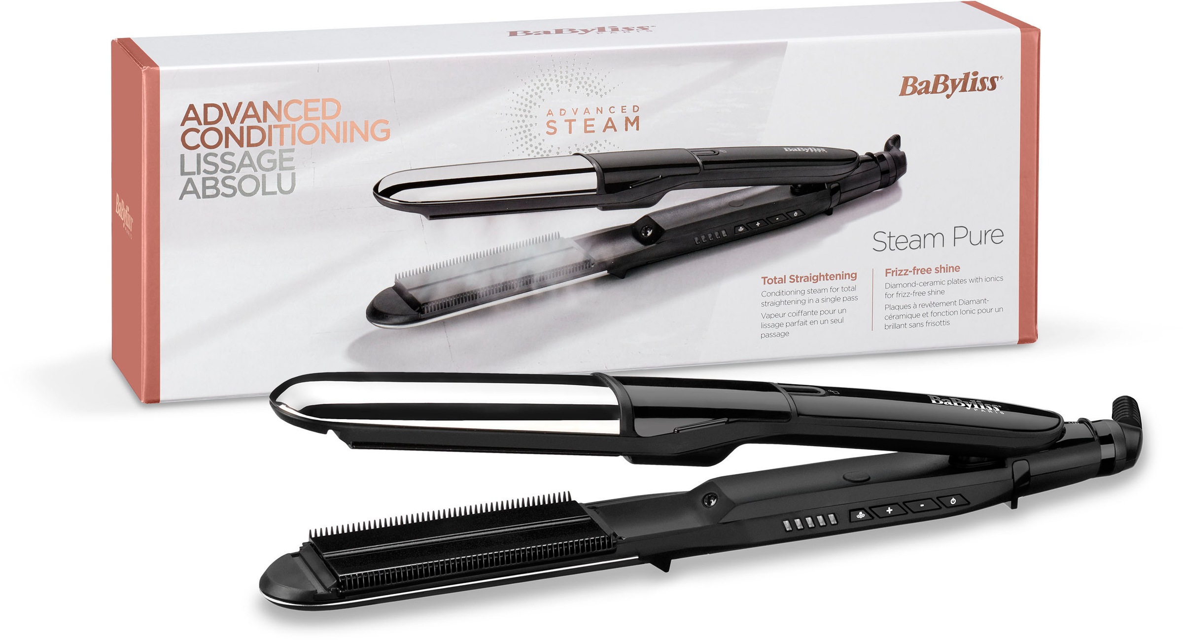 BaByliss Glätteisen »ST495E«, Diamond-Ceramic-Beschichtung, Steam Pure 2-in-1... kaufen
