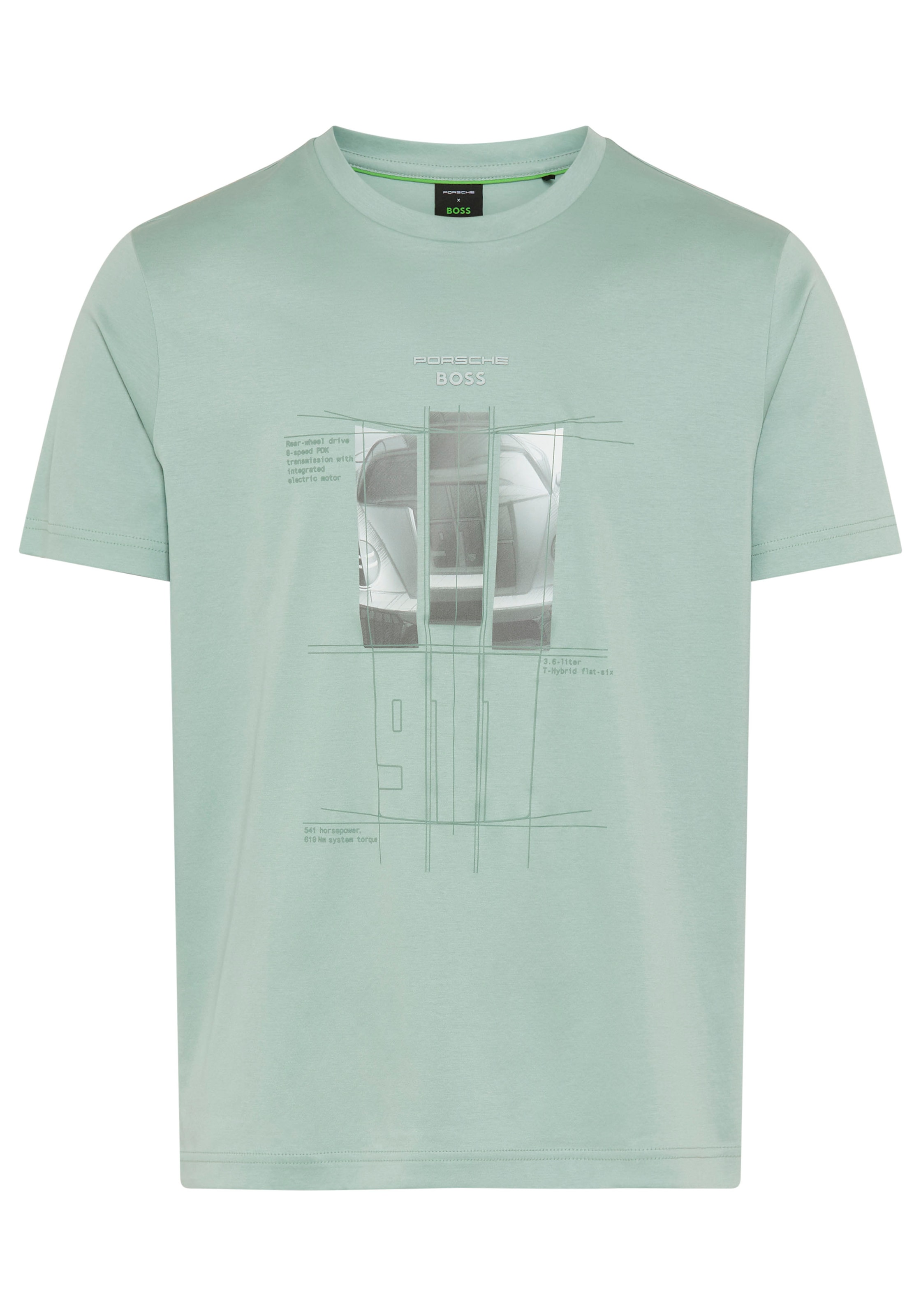 BOSS GREEN T-Shirt »Porsche Spirit 70 Capsule Collection« Premium Herrenmode Innovative Geruchskontroll-Technologie HEIQ MINT