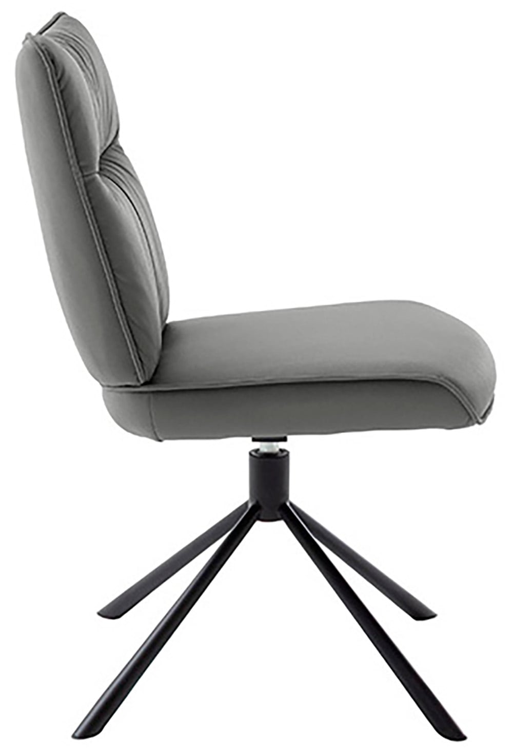 MCA furniture 4-Fußstuhl »MARIN Esszimmerstuhl (2er Set) - Stuhl«, (Set), 2 St., Microfaser, 360° drehbar, Metall schwarz, beweglichen Rücken, belastbar 120 kg