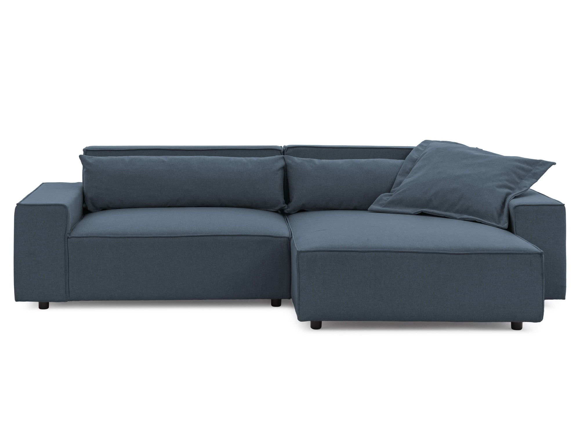 OTTO home Ecksofa »KINLEE Design-Sofa mit Recamiere rechts/links, Maße B/T/H 251/144/70cm« L-Form mit Wellenunterfederung, ohne Bettfunktion, modern und beguem