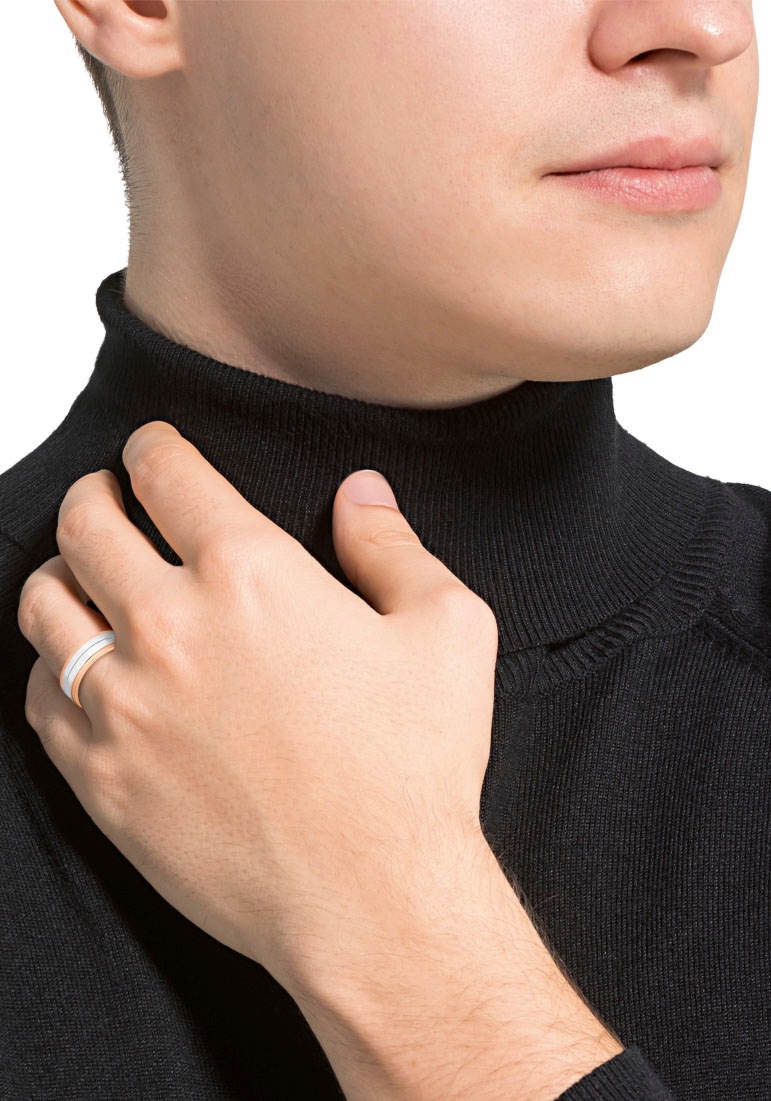 Amor Fingerring »Uni Chic«, mit Zirkonia (synth.)