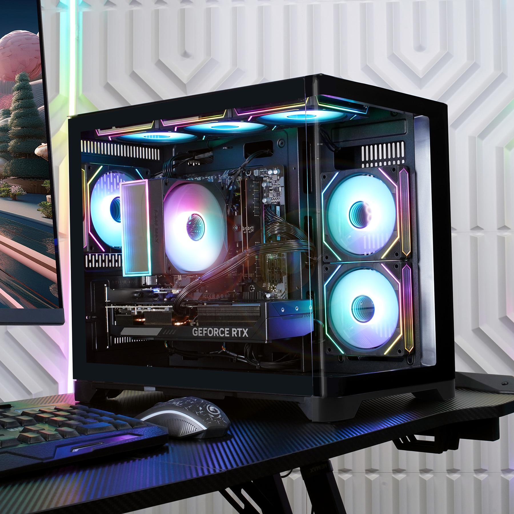 GAMEMAX PC-Komplettsystem »GigaDeal Gaming-PC-Set HYPE-M BK«, Windows 11 + Gigabyte GS32QC LED-Monitor Curved, 80 cm (32")