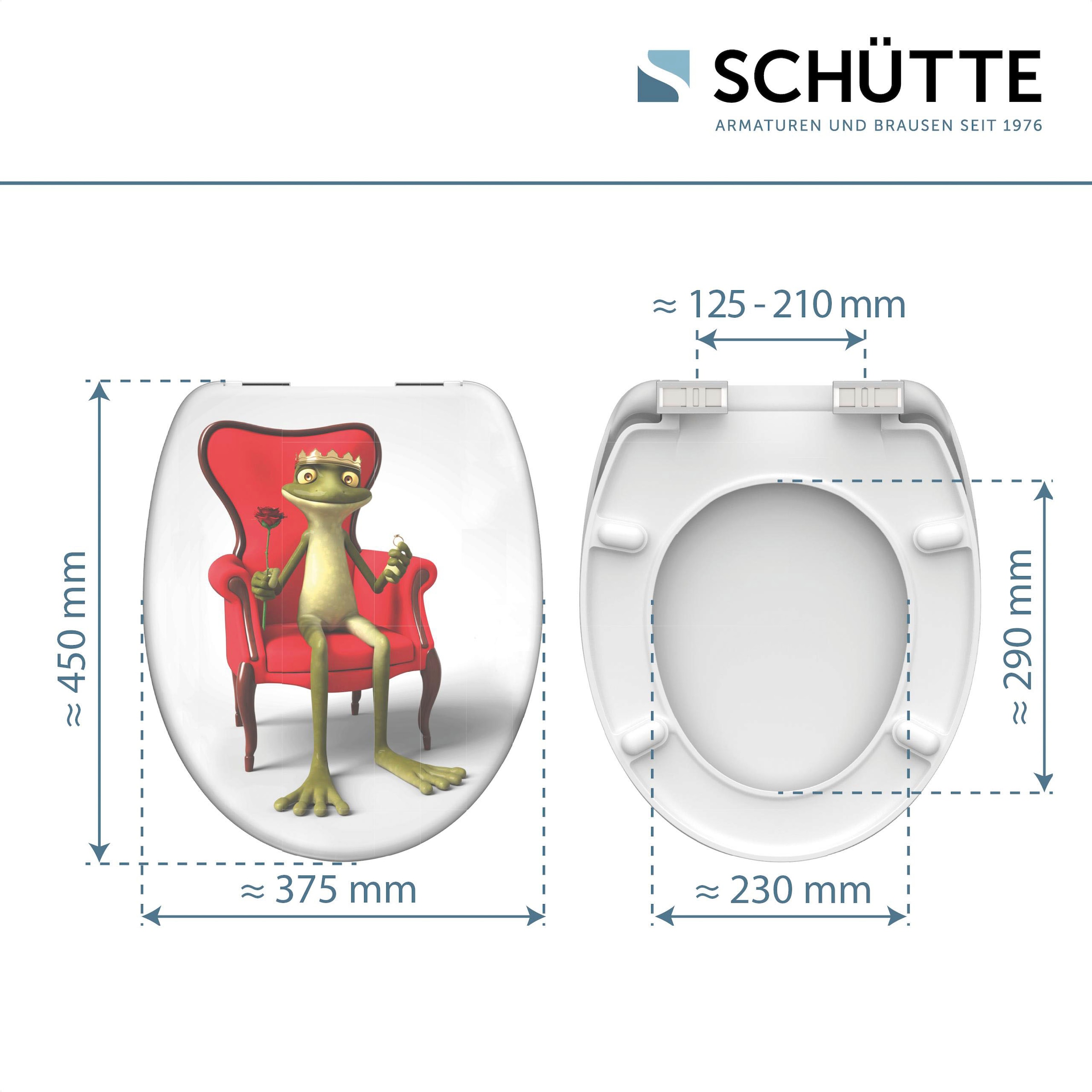 Schütte WC-Sitz »Frog King«, Duroplast, mit Absenkautomatik
