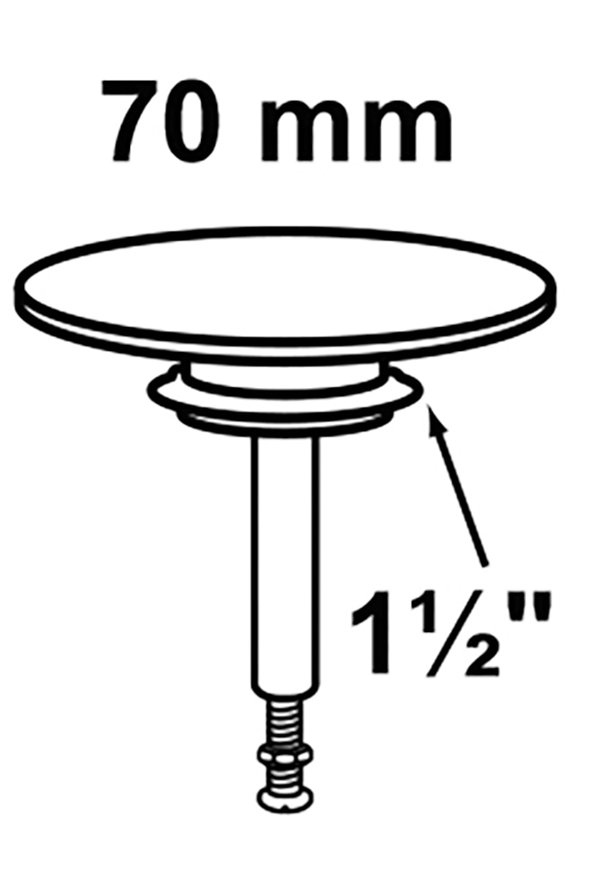 Kirchhoff Badewannenstöpsel, universal, Chrom