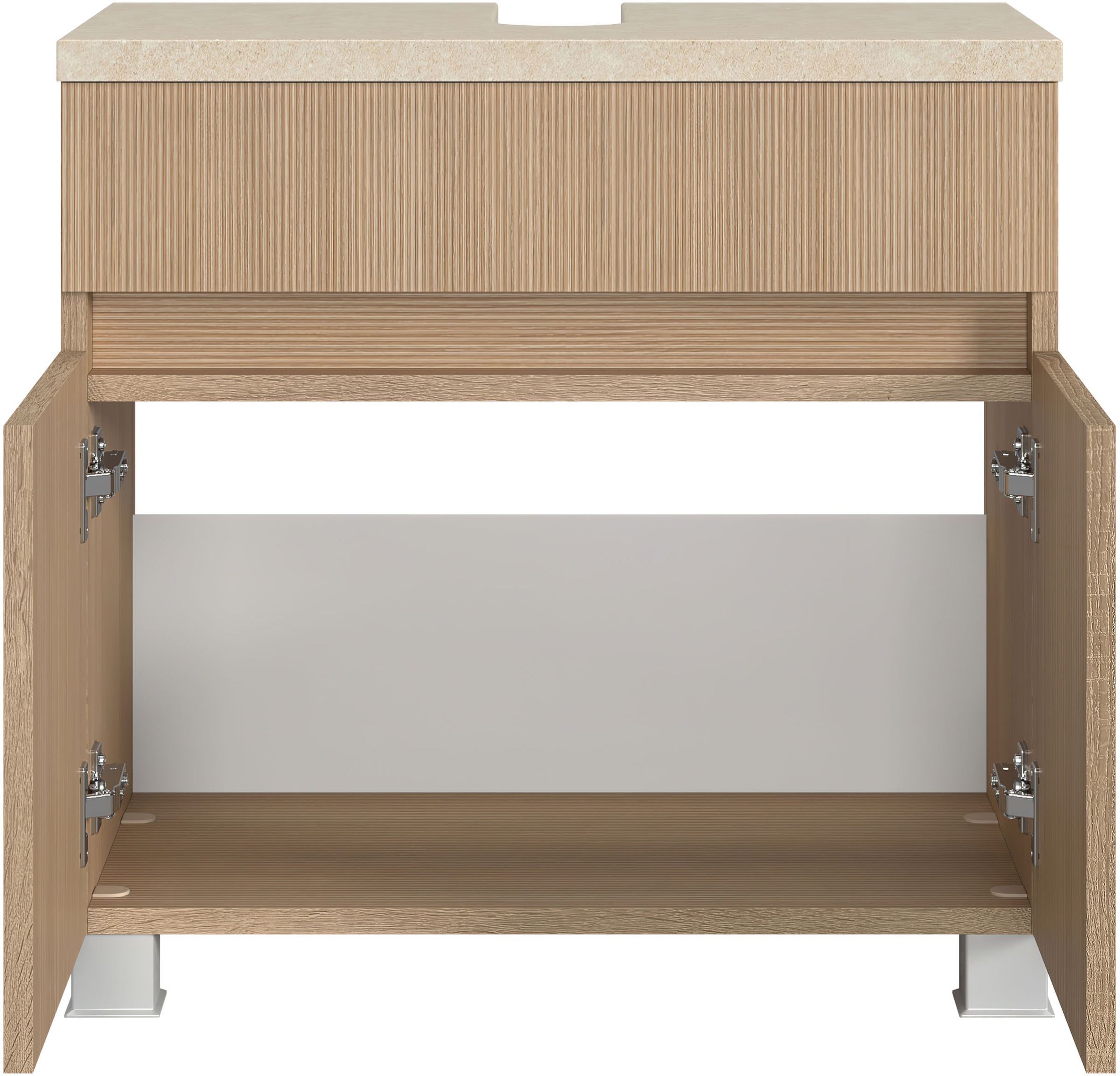 welltime Badmöbel-Set »Eixo«, Set 90 cm breit, Badmöbel mit LED-Beleuchtung