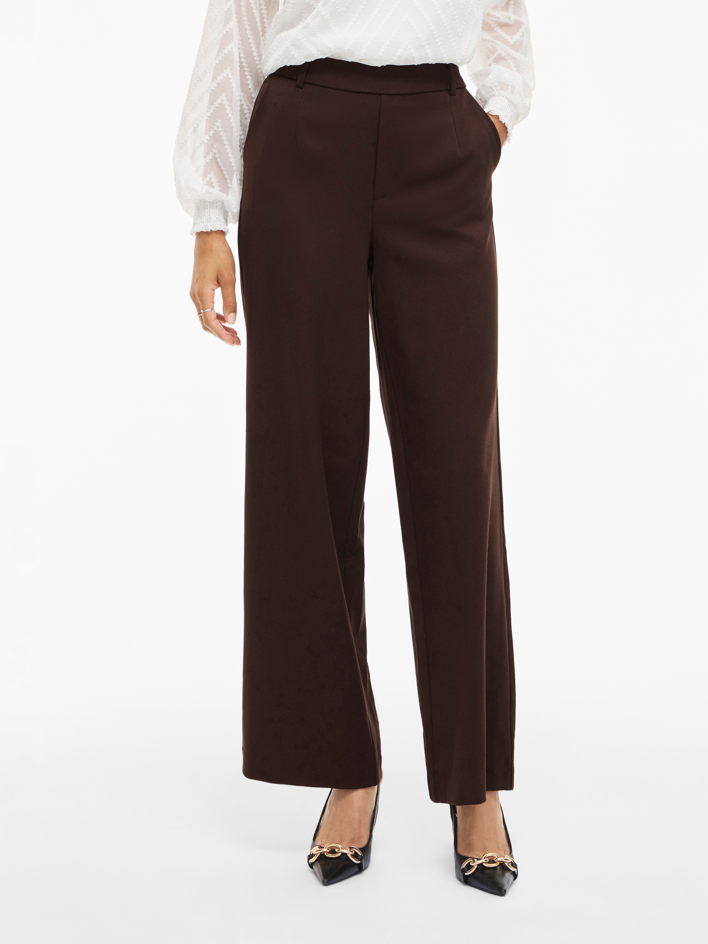 Vila Anzughose »VIVARONE HW WIDE PANT - NOOS«  Materialmix, slim fit