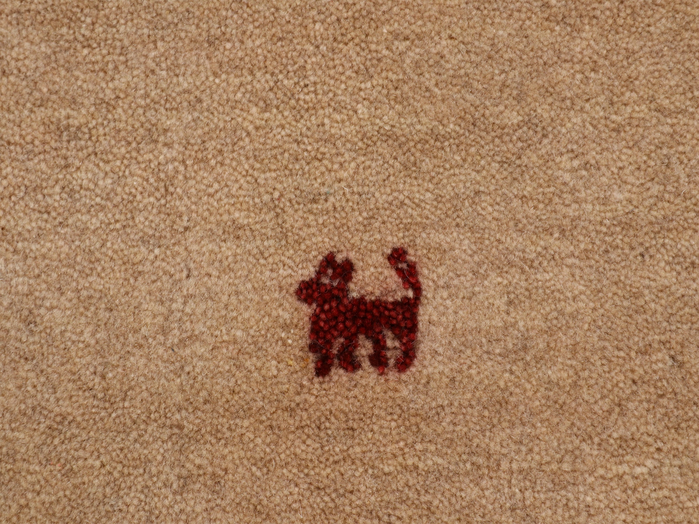 carpetfine Wollteppich »Gabbeh Uni, auch als Läufer erhältlich«, rechteckig, 15 mm Höhe, reine Wolle, handgewebt, Gabbeh Loom Tiermotiv, große Farbauswahl