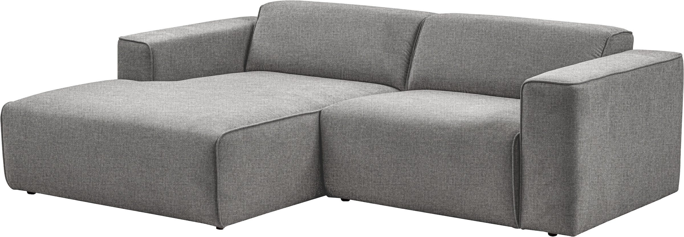 andas Ecksofa »Noord«, mit Kedernaht, Breite 234 cm, Cord, Struktur, Webstoff