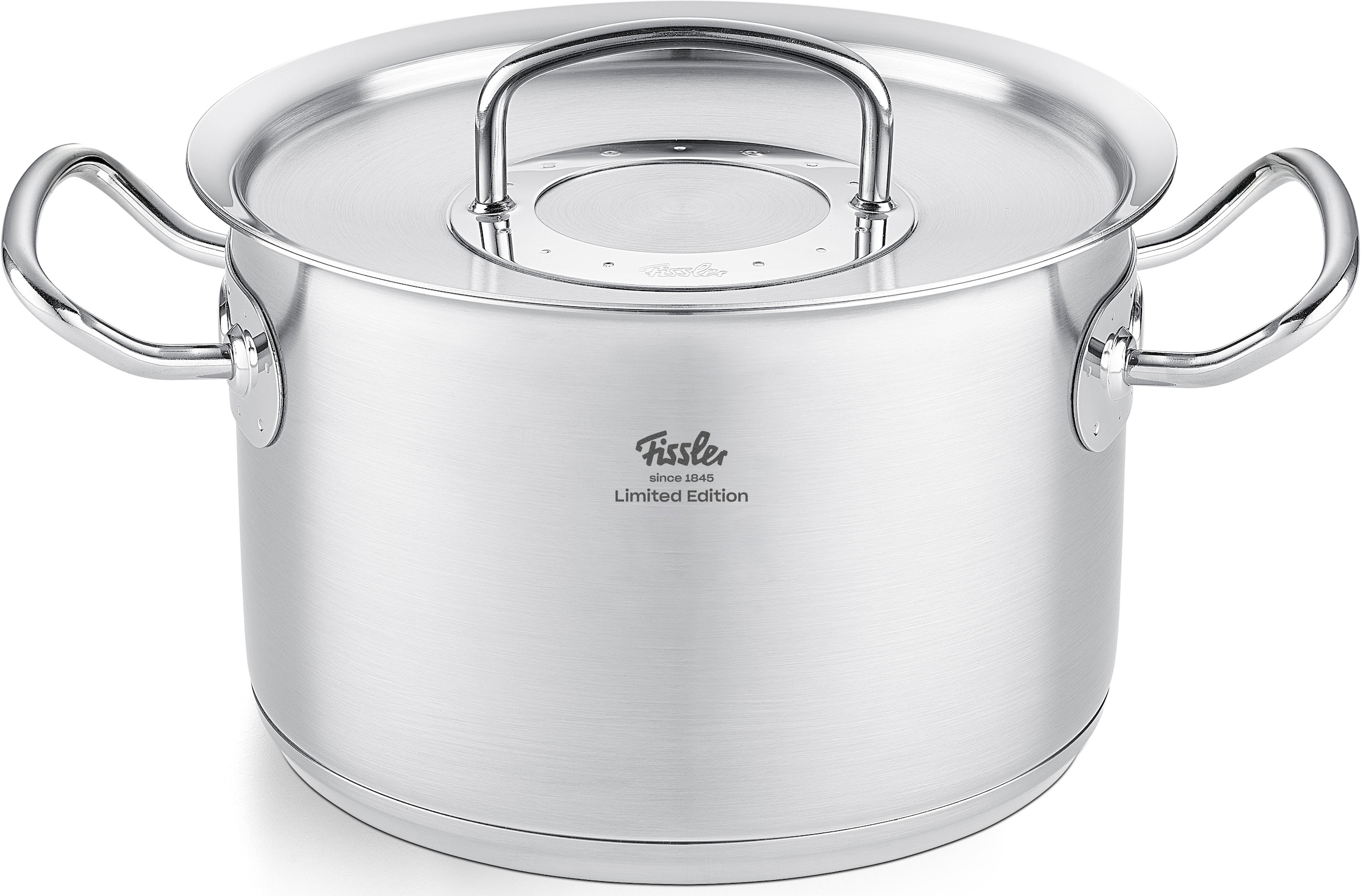 Fissler Topf-Set »Original-Profi Collection® Retro« Set, 3 Kochtöpfe,1 Bratentopf, 1 Stielkasserolle, 4 Metalldeckel, 9 Stk. tlg. Edelstahl 18/10