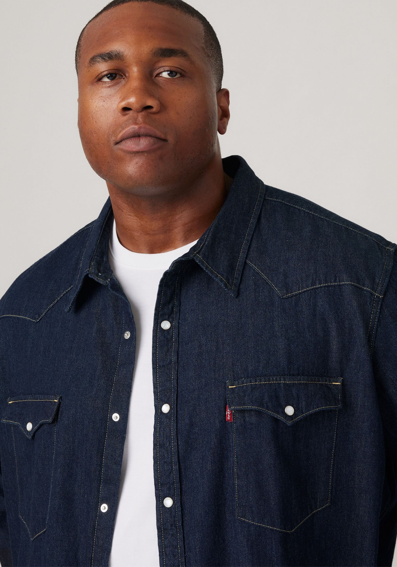 Levi's® Plus Jeanshemd, im Westernstyle