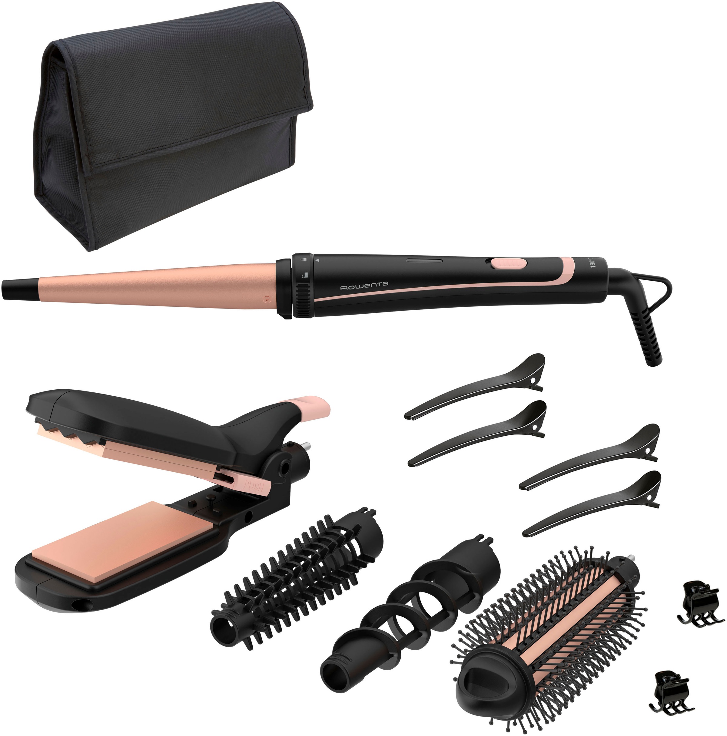 Rowenta Infinite Looks CF4231 Multistyler À chaleur Noir, Bronze 1,8 m