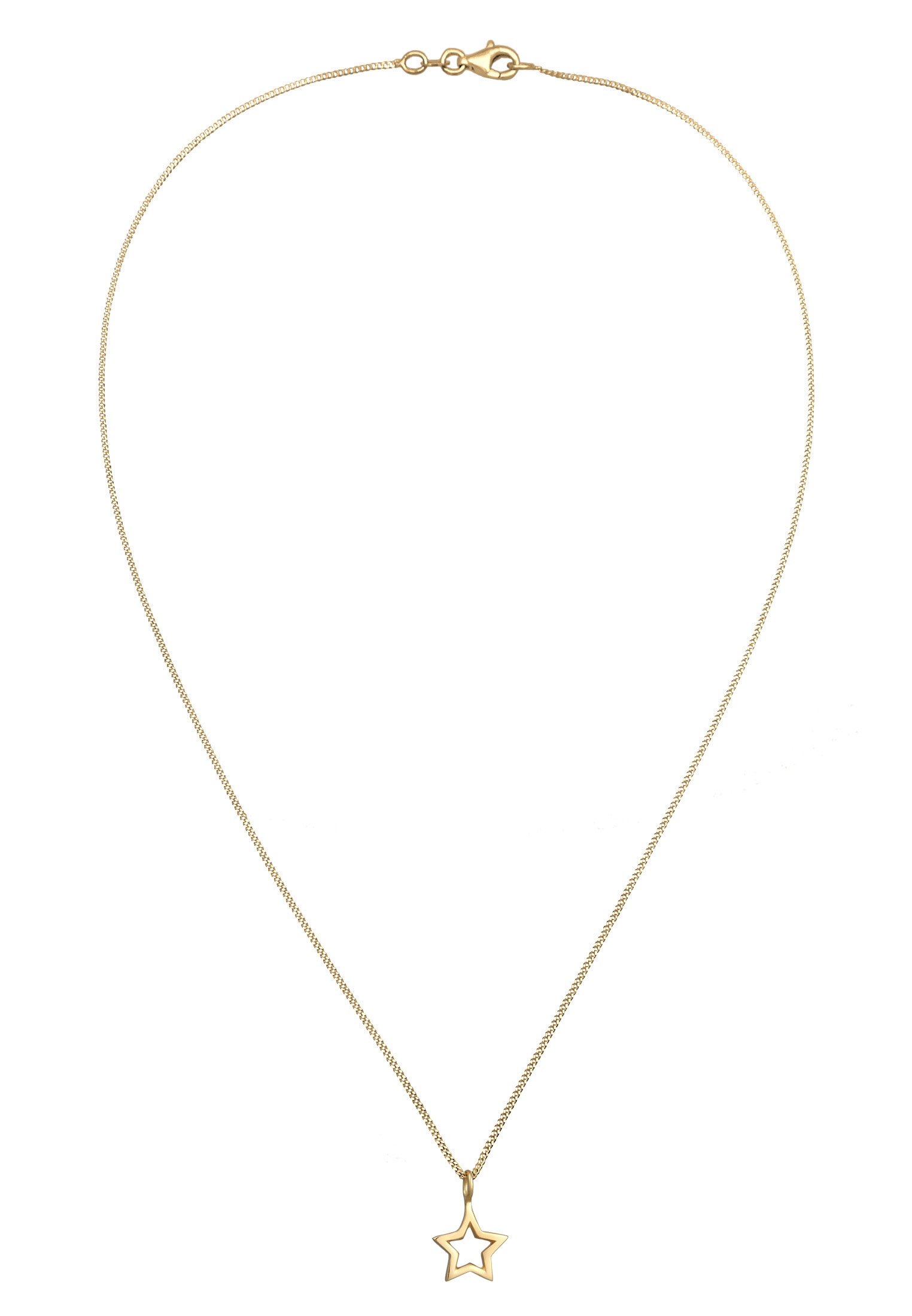 Elli Kette mit Anhänger »Halskette Stern Schlicht Modern 925 Silber«
