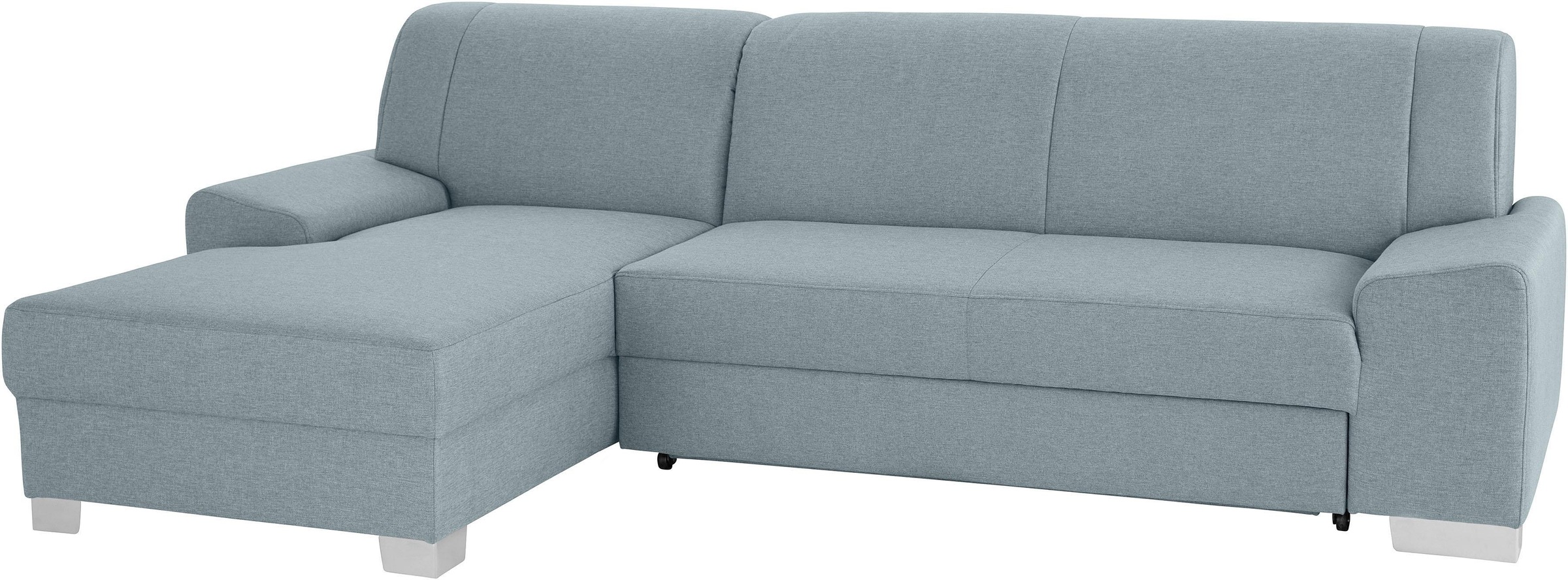 DOMO collection Ecksofa »Anzio L-Form, whlw. Bettfunktion, Federkern, hochwertig, Breite 271 cm«, wahlweise mit Bettfunktion und Federkern