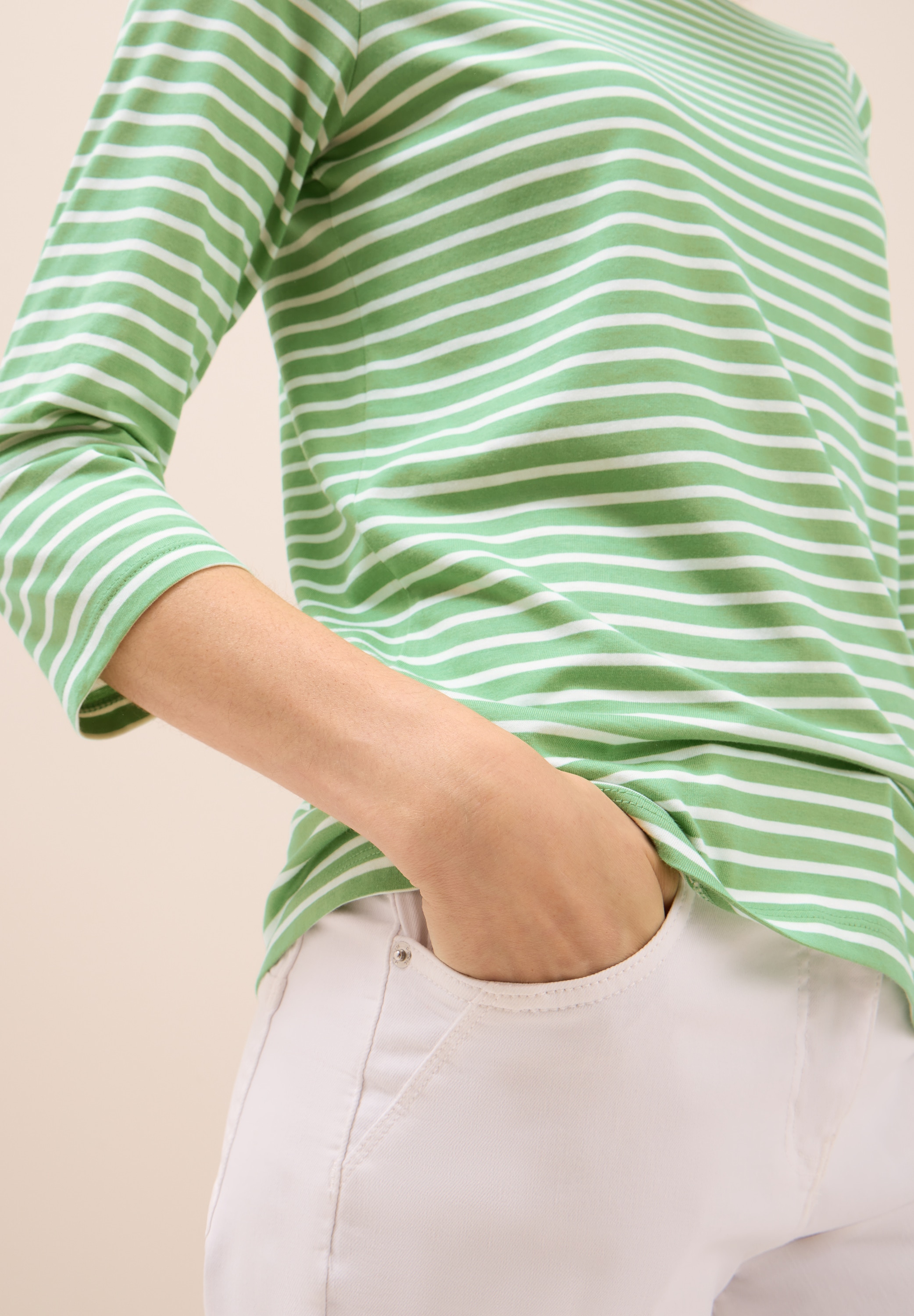 Cecil 3/4-Arm-Shirt, mit Streifen Muster