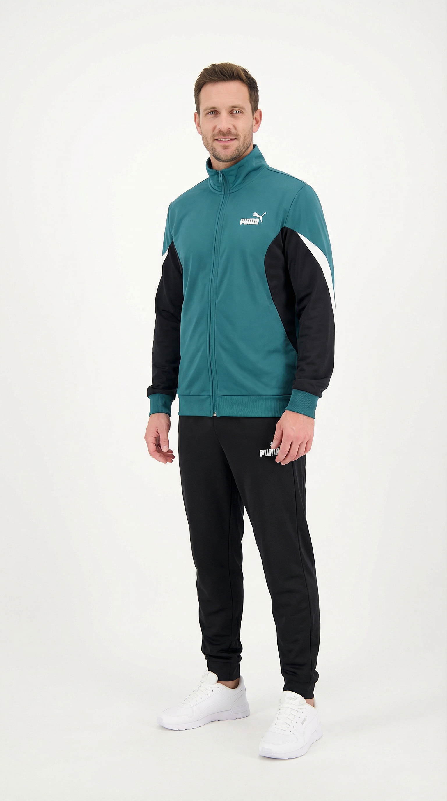 PUMA Trainingsanzug »ESS BLOCK POLY SUIT« 2 tlg. für entspannte Tage, für vielseitige Aktivitäten