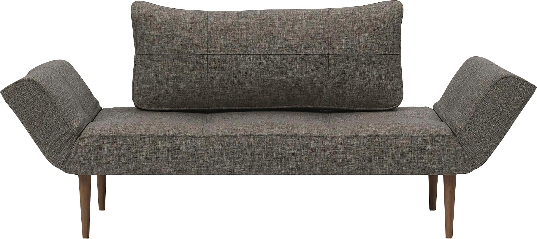 INNOVATION LIVING ™ Schlafsofa »Zeal Designsofa mit verstellbaren Armlehnen«, im Scandinavian Design, Styletto Beine, inklusive Rückenkissen