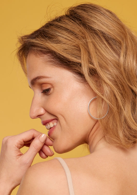 Amor Paar Creolen »2034424« mit Zirkonia (synth.)