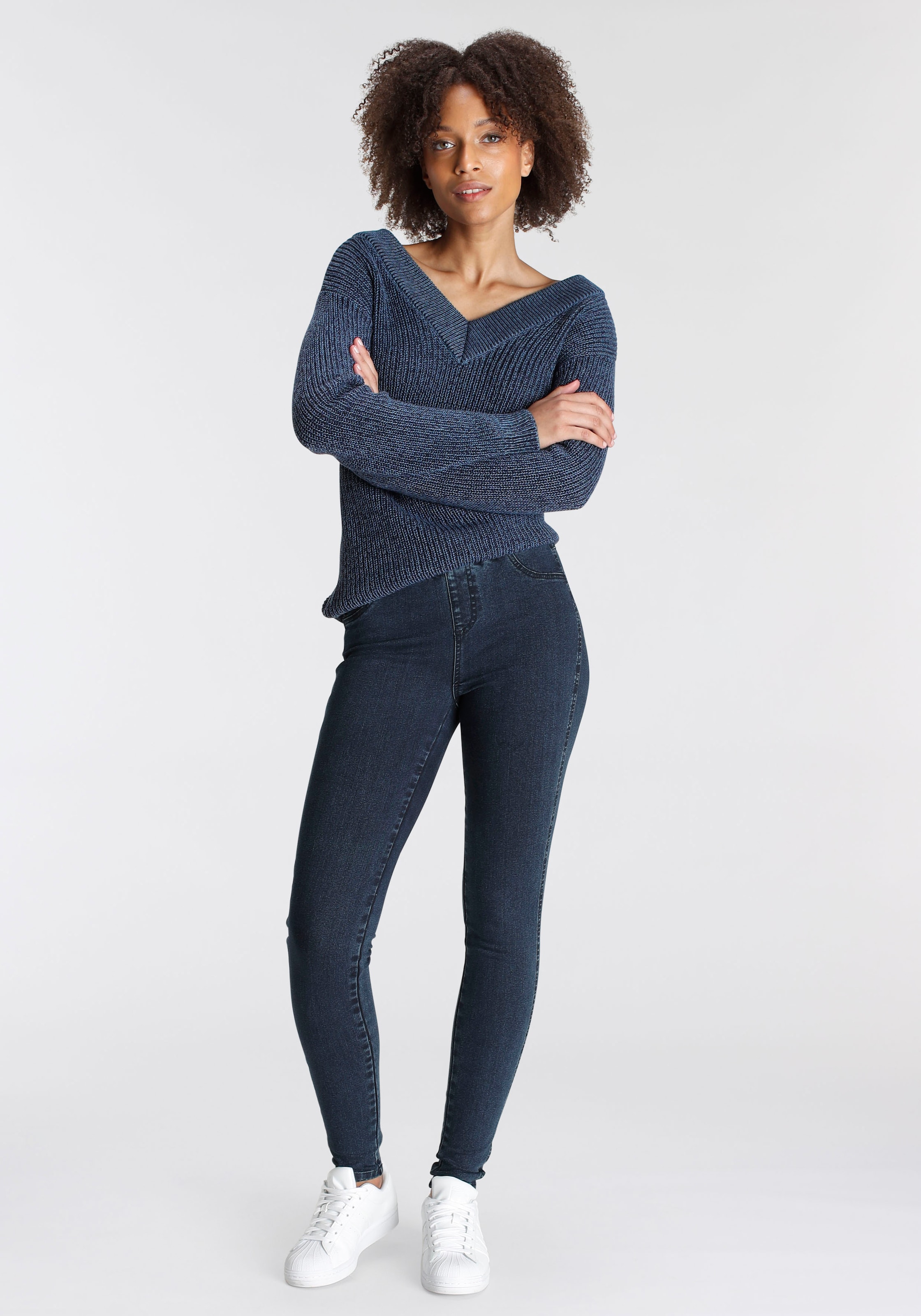 Arizona Jeansjeggings »360 Grad Elastisch«, extra-eng geschnittene Beinform, hohe Leibhöhe