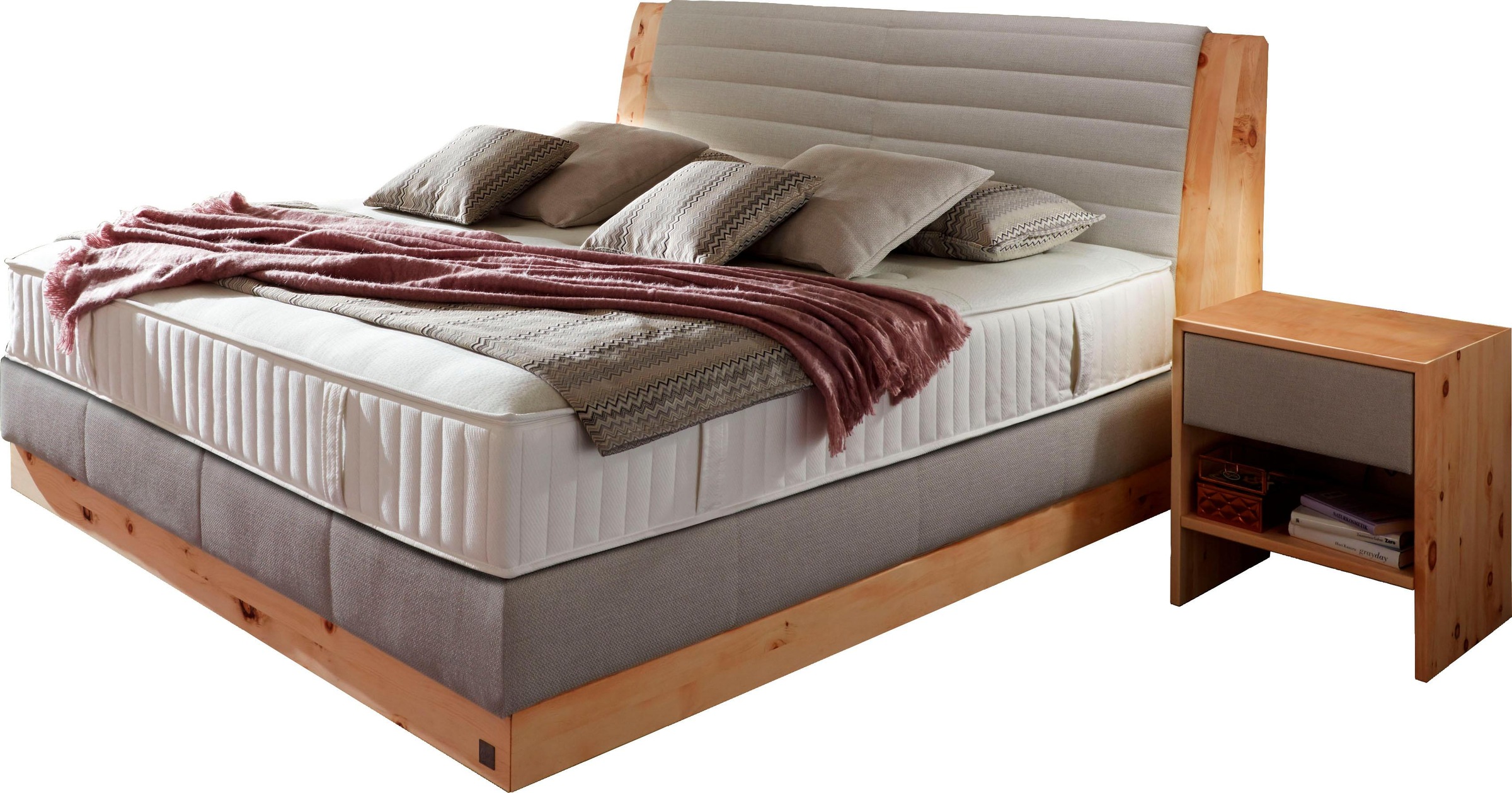 ADA premium Boxspringbett »Chalet«, Grand Comfort TF 1000 PM, Zirbenholz natur geölt kaufen