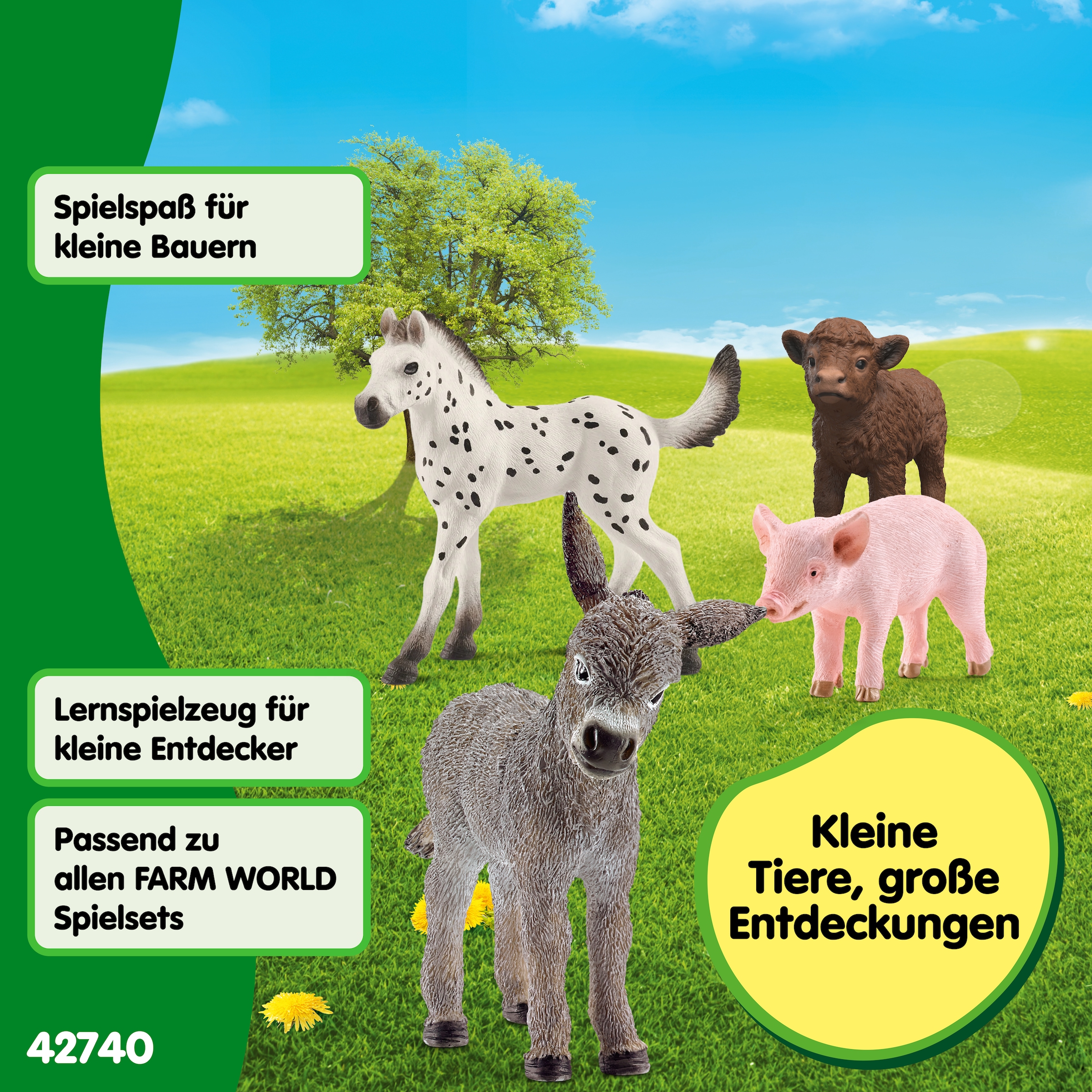 Schleich® Spielfigur »FARM WORLD, Bauernhof Babys (42740)«
