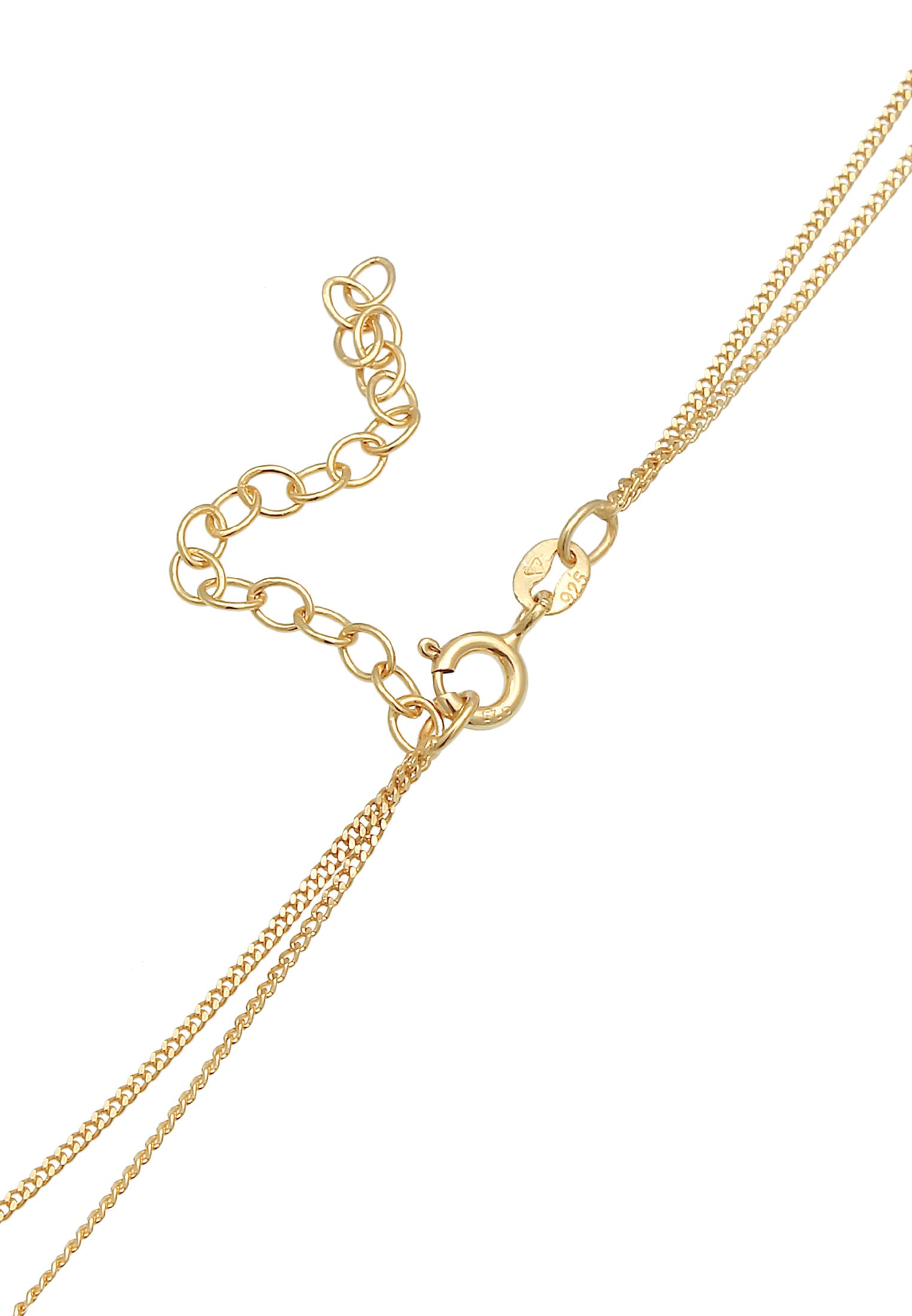 Elli Silberkette »Halskette Layer Zirkonia Kreuz Glaube 925 Silber«