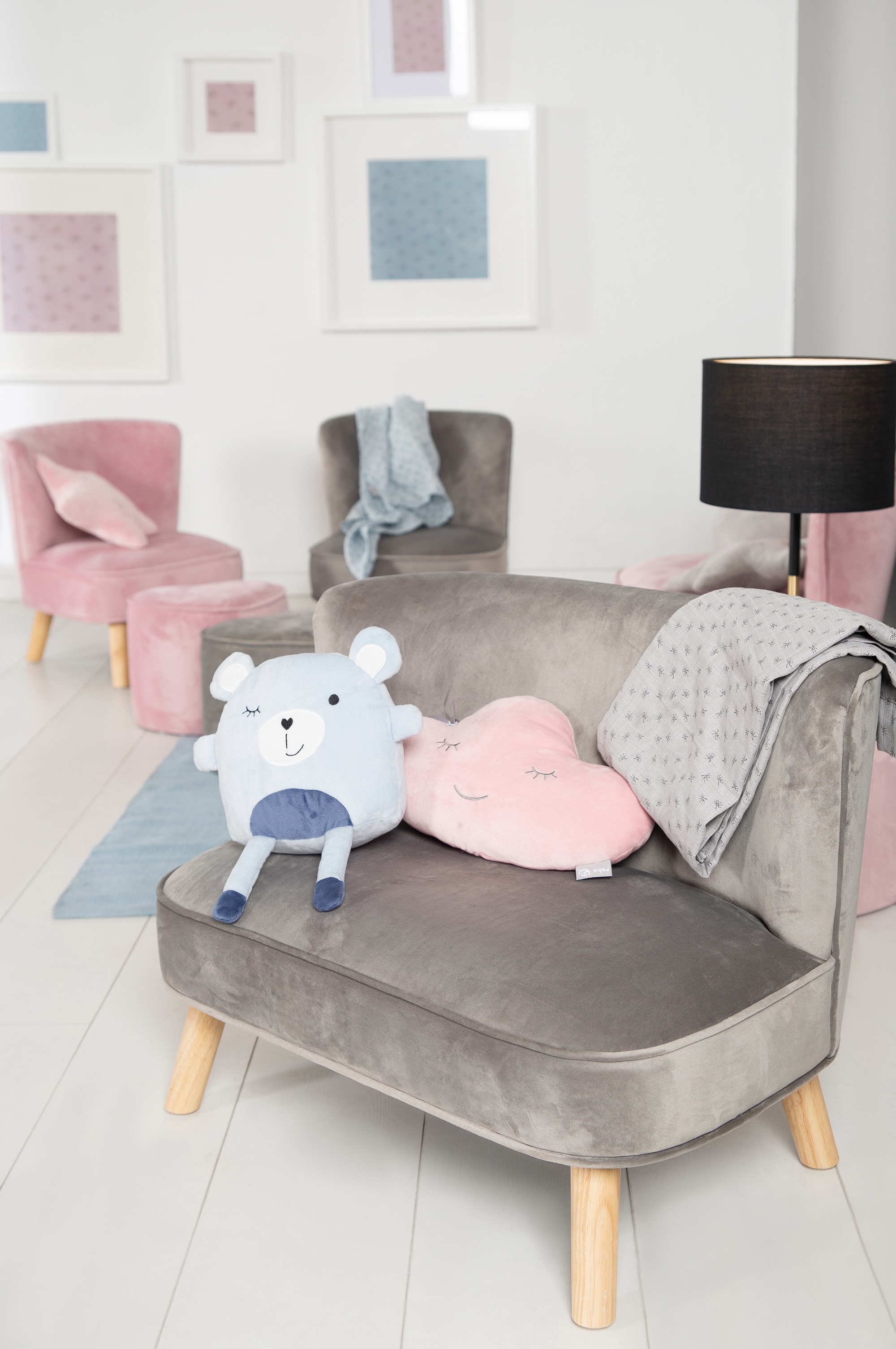 ♕ »Lil roba® bei Sofa«, Kindersofa Holzfüßen mit