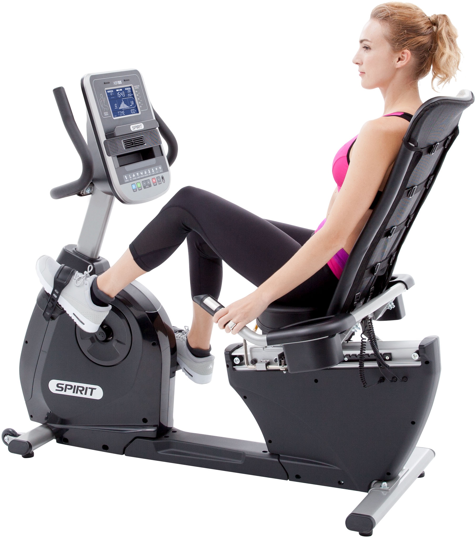 Spirit Fitness Ergometer »XBR 55«, (Packung, 1 tlg., Rückenschonendes Ausdauertraining), Schwungmasse ca. 11 kg, 20 Widerstandsstufen