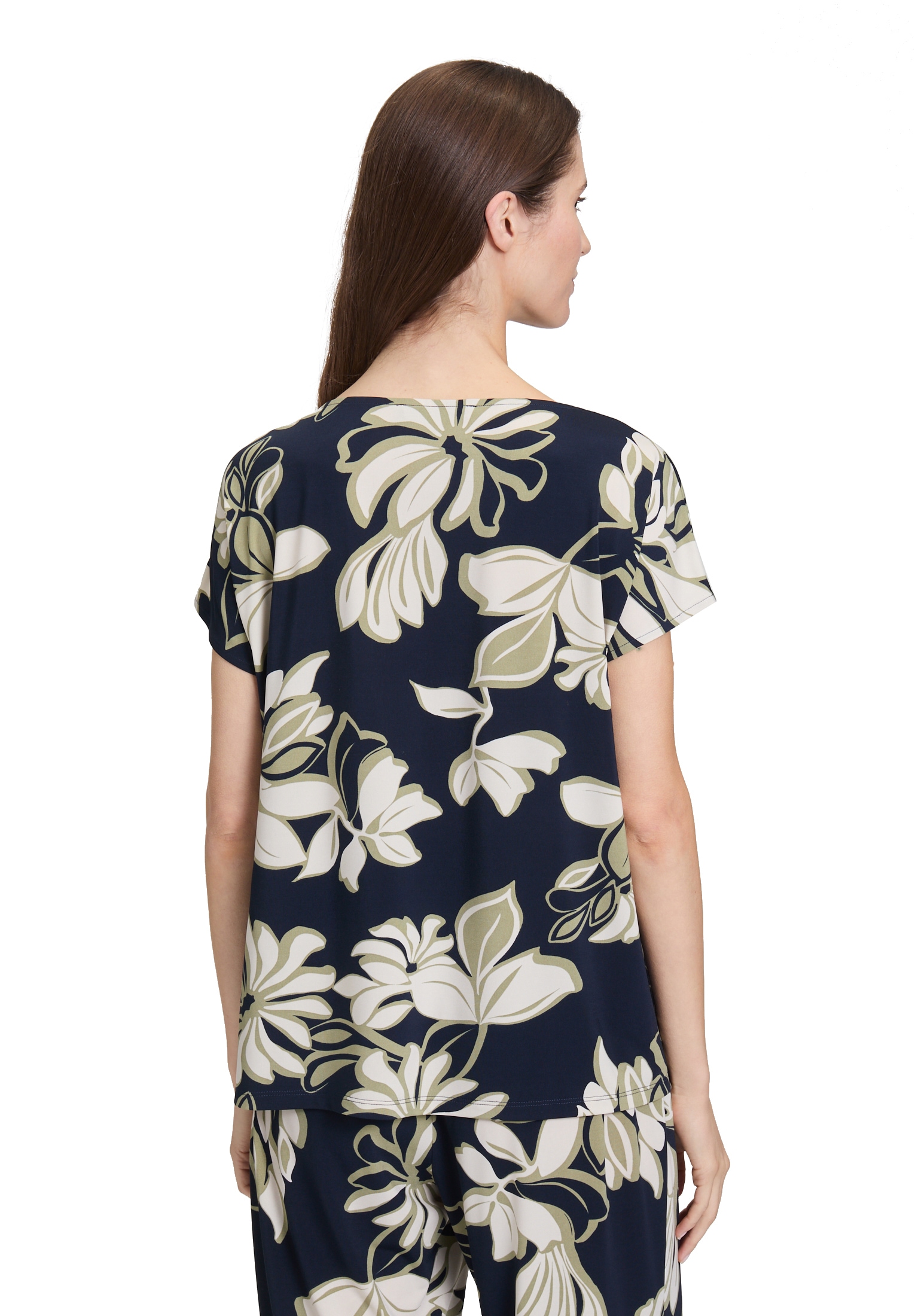 Betty Barclay Kurzarmshirt »Printshirt mit Wasserfallausschnitt«
