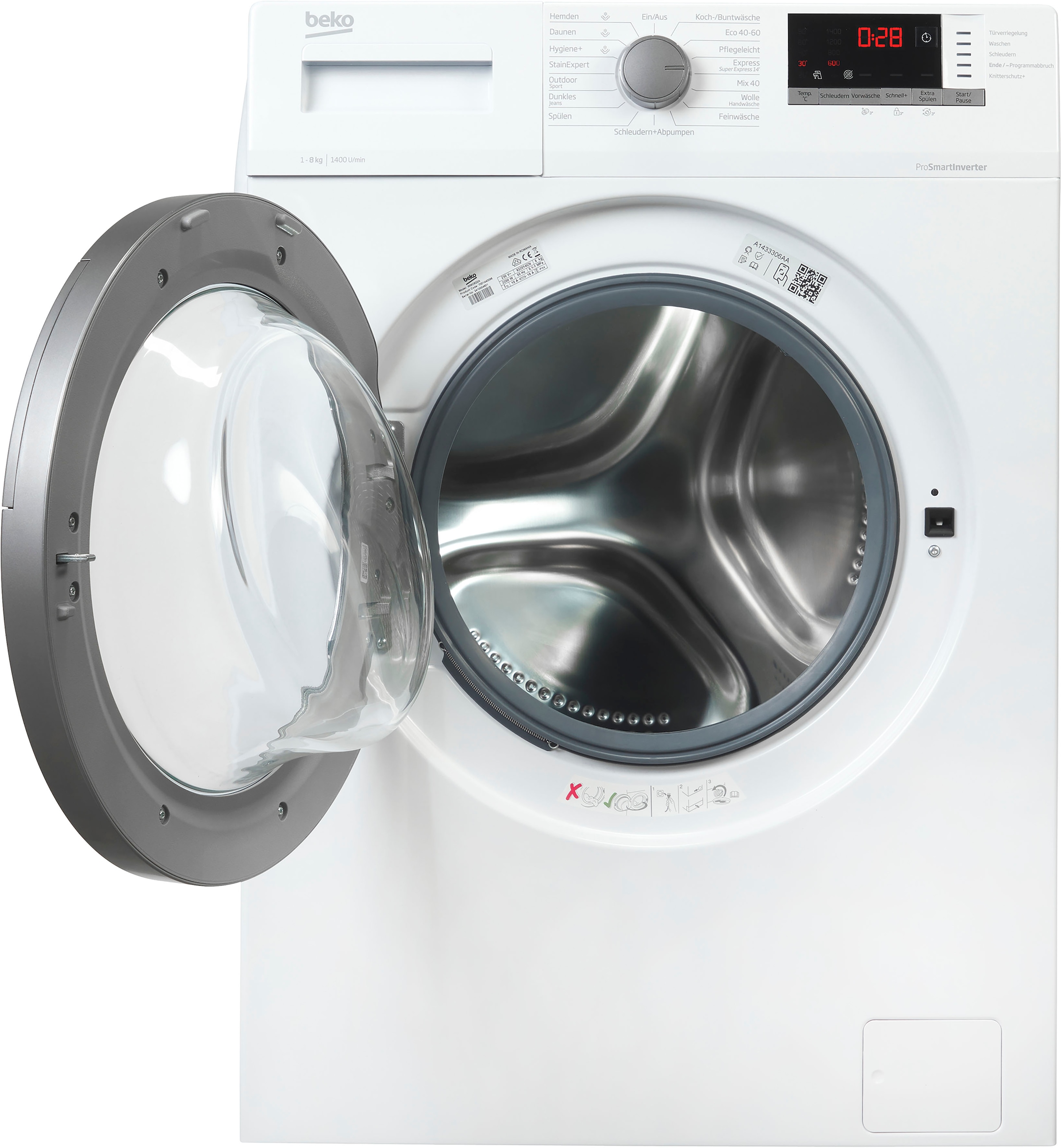 BEKO Waschmaschine »WMO822A«, WMO822A 7001440096, 8 kg, 1400 U/min