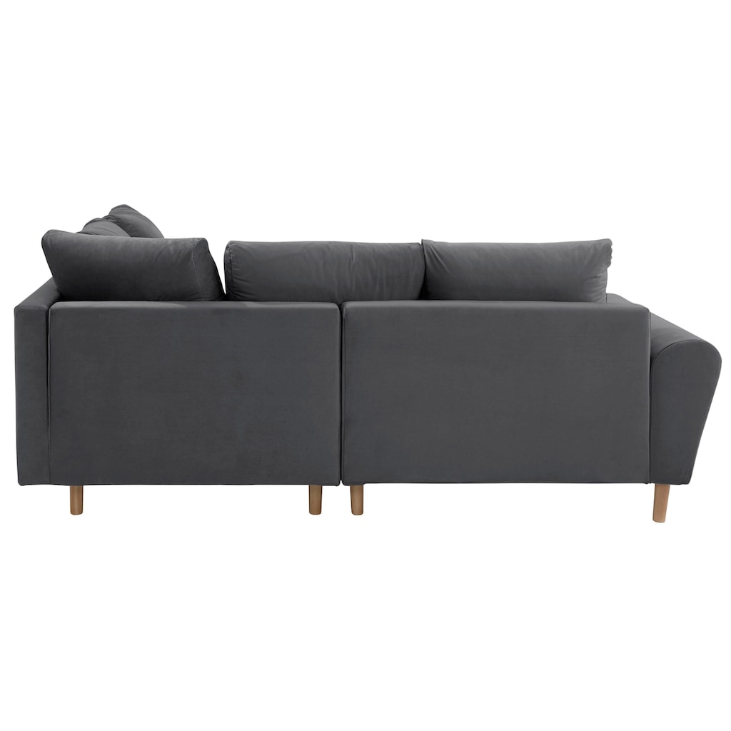 Home affaire Ecksofa »Rice«, (Set, mit Hocker)