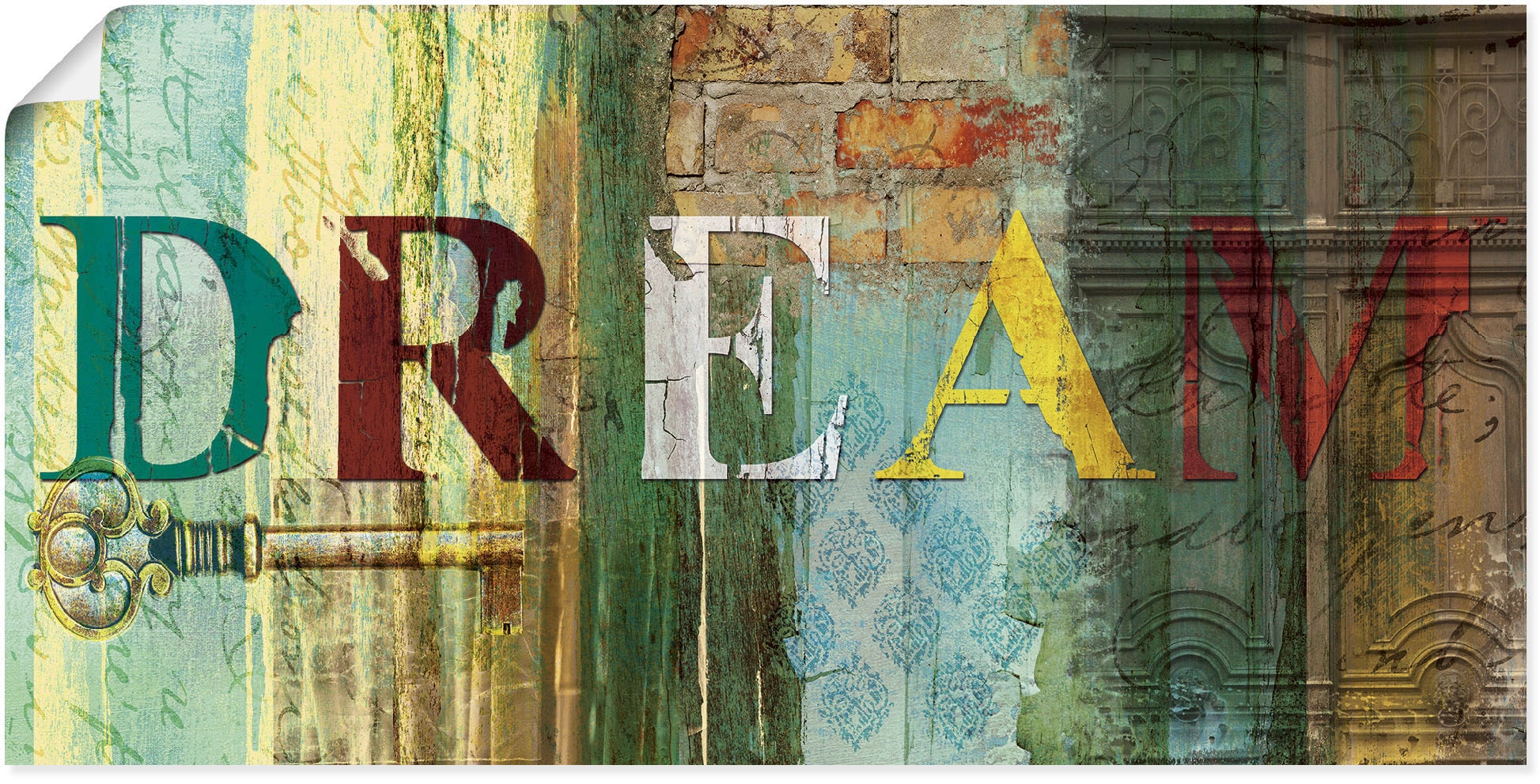Artland Wandbild »Traum«, auf oder Texte, Sprüche versch. Rechnung & (1 bestellen Wandaufkleber Größen St.), in Poster Leinwandbild, als