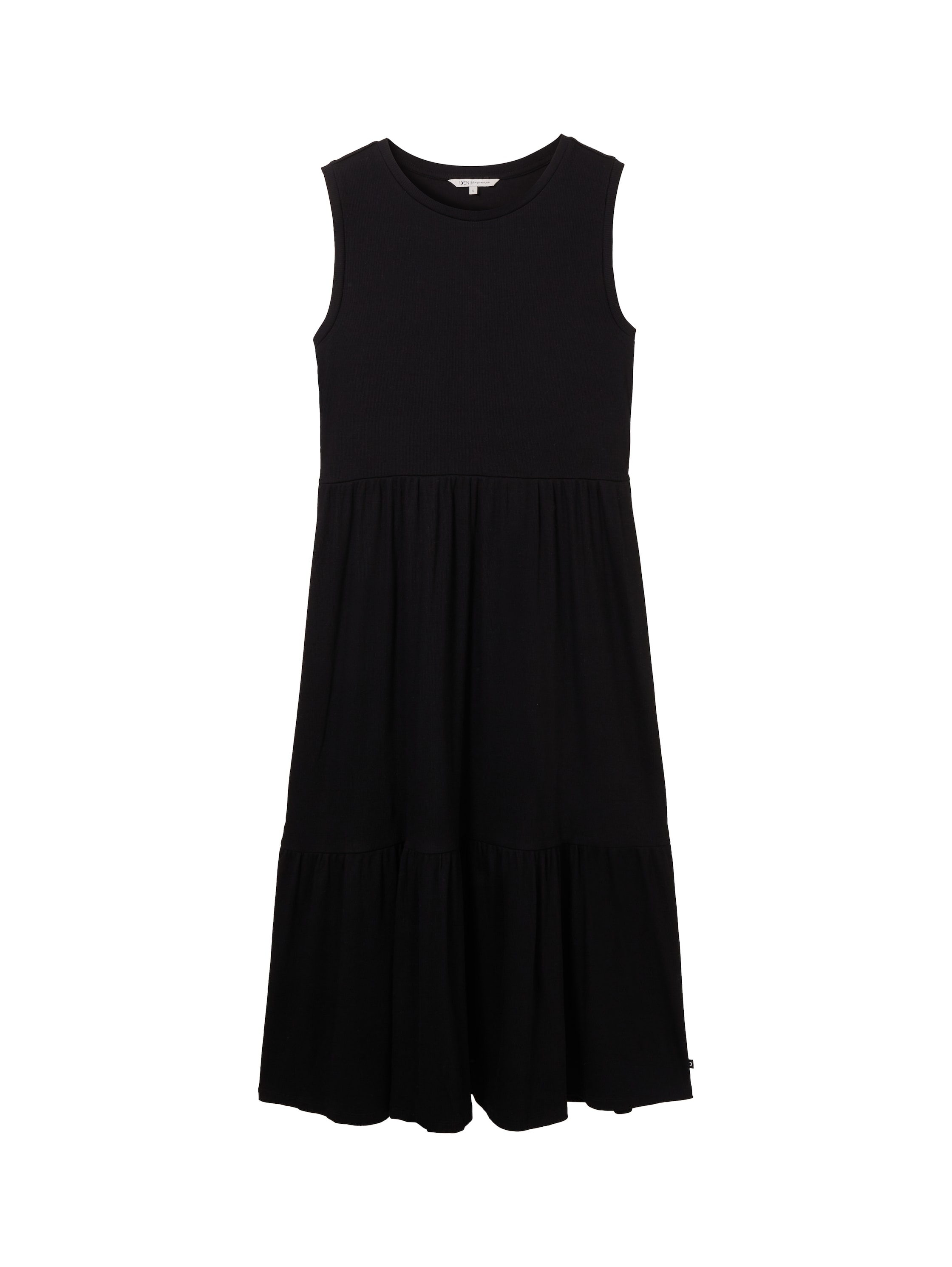 TOM TAILOR Denim Jerseykleid, ärmellos und mit Rippstruktur